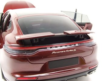 Minichamps Modellauto Porsche Panamera Turbo S 2020 dunkelrot metallic Modellauto 1:18 Minic, Maßstab 1:18