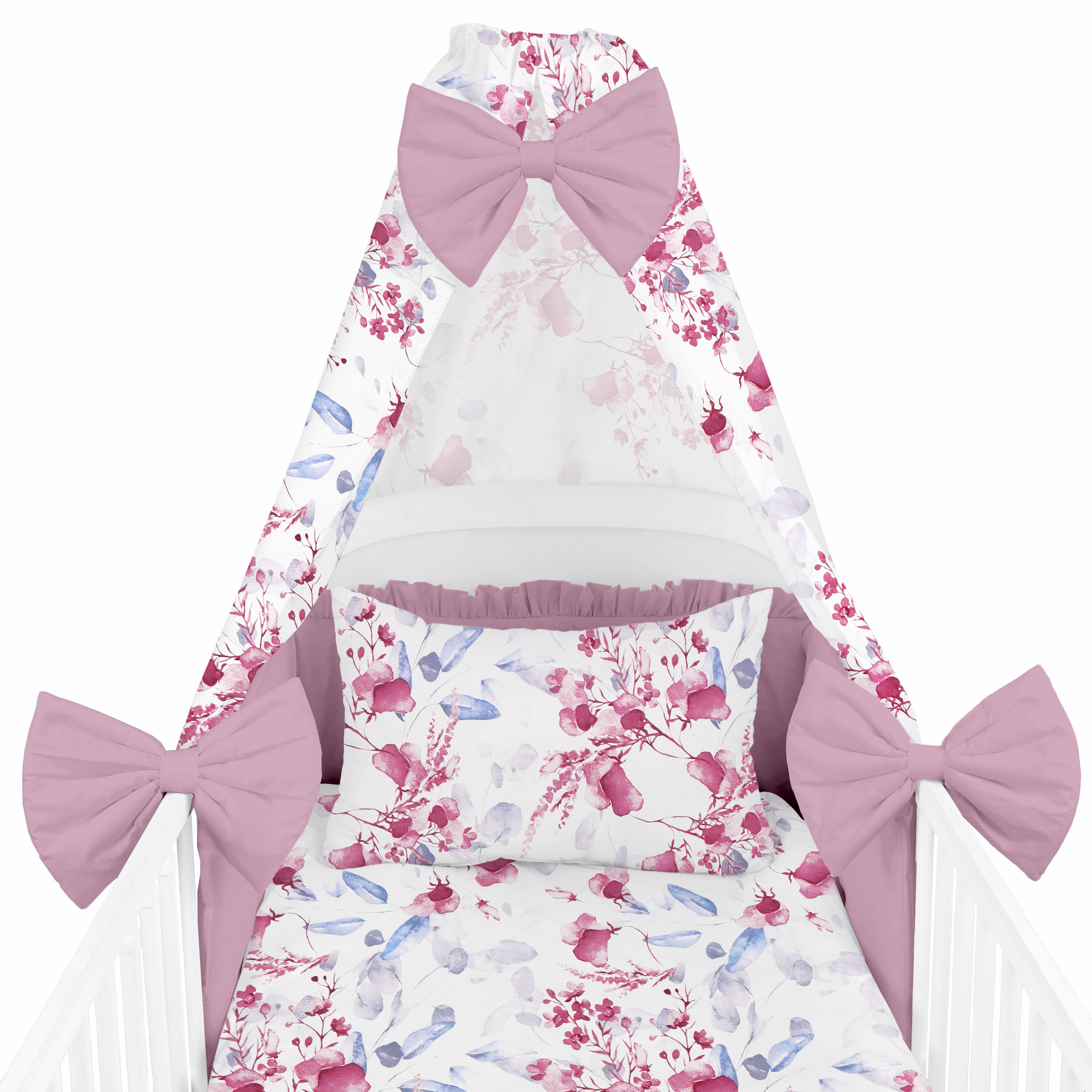 Amilian Babybettwäsche Set 7-teilig - Bettwäsche 100x135 - Kissenbezug 40x6 günstig online kaufen