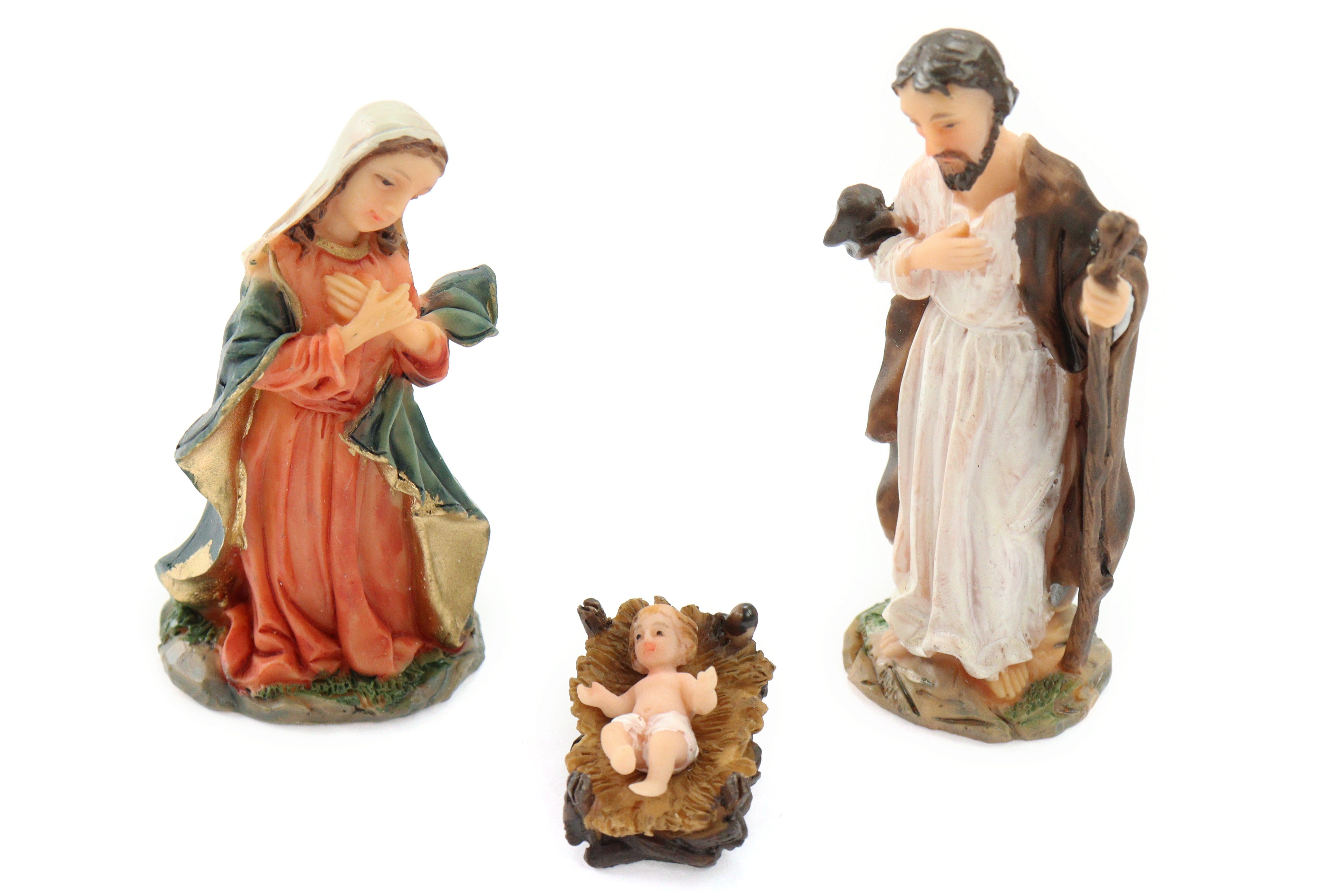 ELLUG Krippenfigur Mini Krippenfiguren Set 11-teilig Höhe bis 7cm Weihnachtskrippe (11 St)
