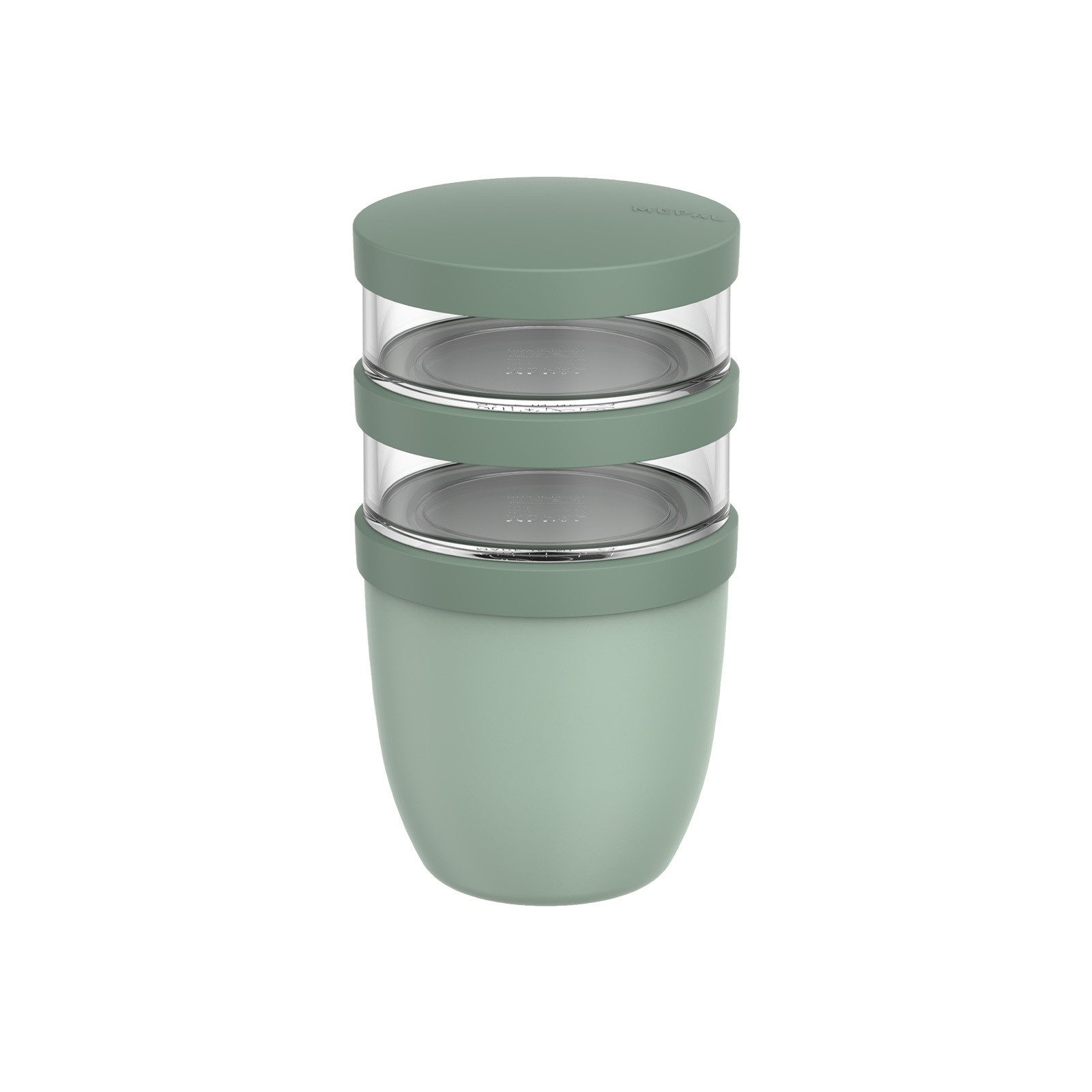 Mepal Lunchbox Ellipse Lunchpot 500 ml + 2x 200 ml, Kunststoff, (1-tlg), Spülmaschinengeeignet, Mikrowellenfest