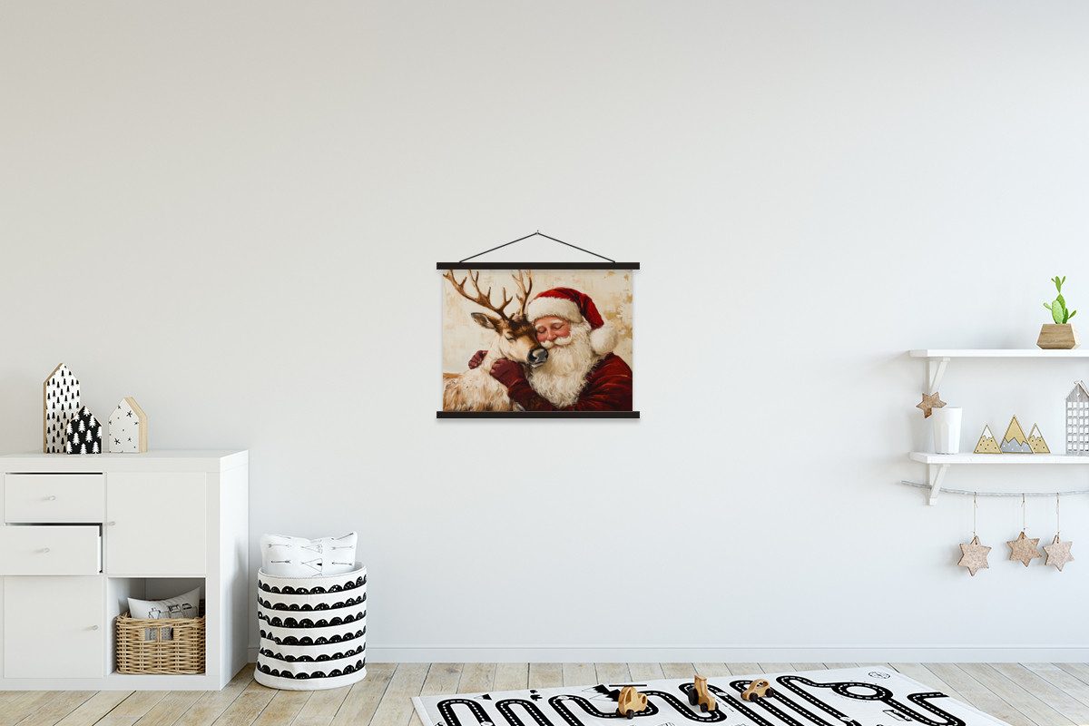 MuchoWow Poster Weihnachtsmann - Rentier - günstig online kaufen