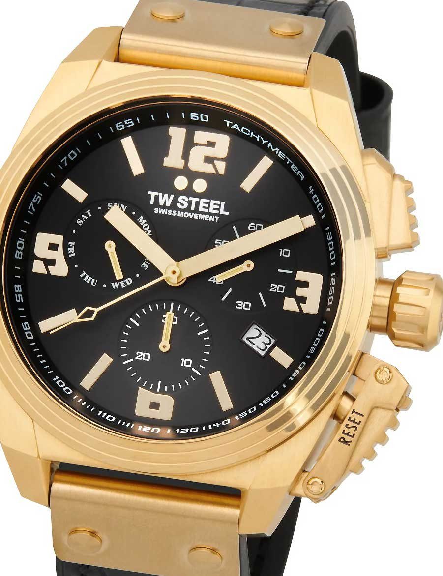 Quarzuhr TW-Steel TW1118 Herrenuhr Canteen Chronograph 46mm 10ATM TW-Steel TW1118 Herrenuhr Canteen Chronograph 46mm 10ATM