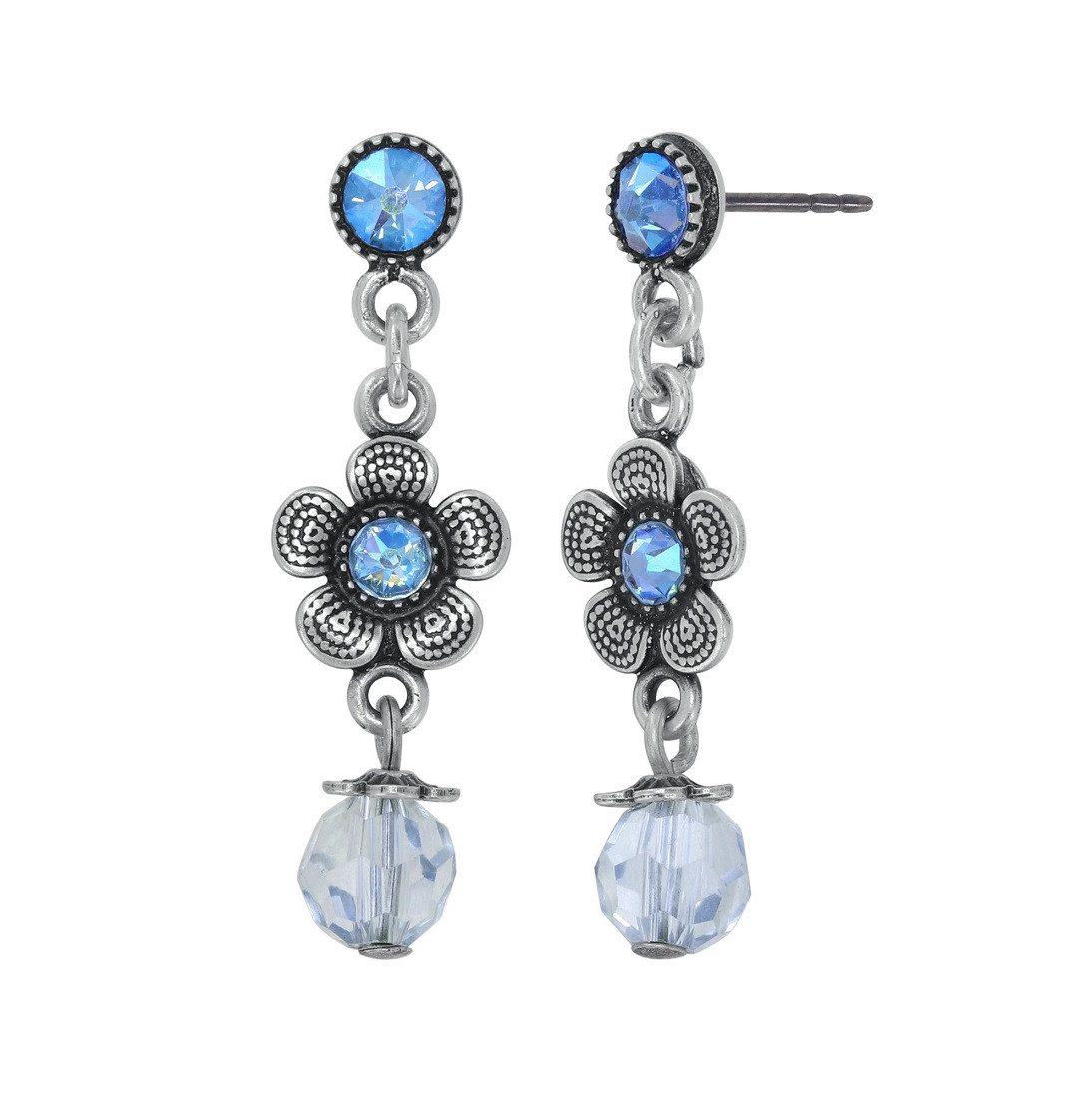 KONPLOTT Paar Ohrstecker Konplott: pendelnde Ohrstecker Love, Shine and Flowers