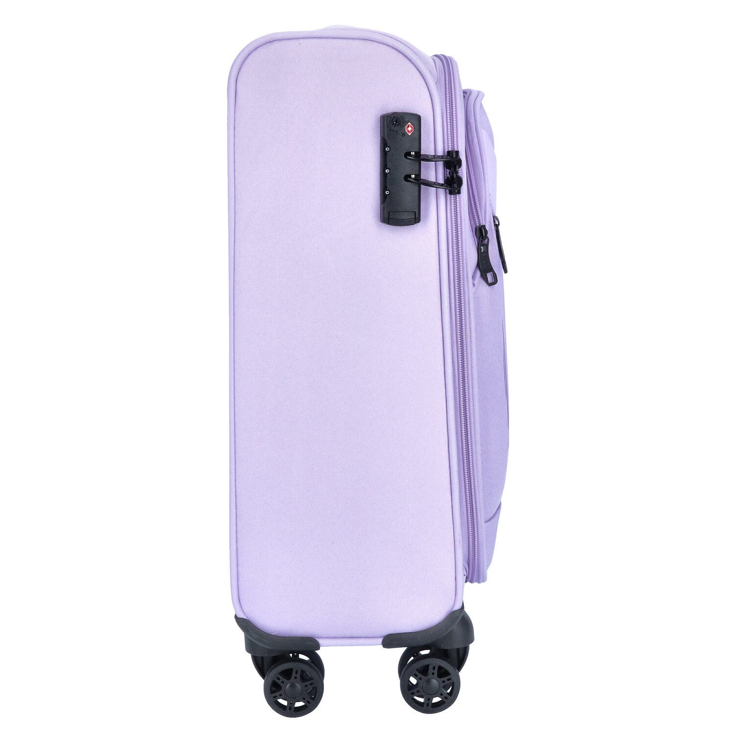 TheTrueC Koffer TheTrueC 4 Rollen Koffer Superlight 55cm Kopenhagen Flieder, 4 Rollen Rollen