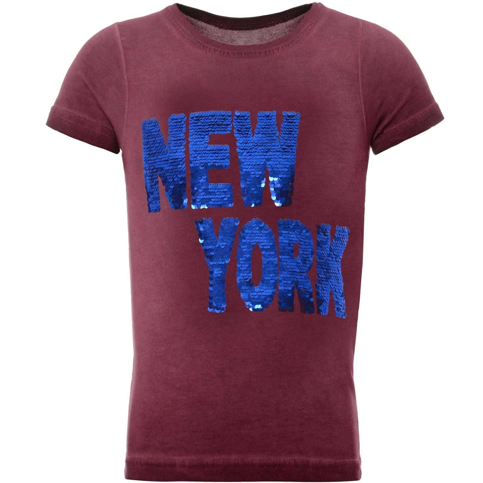 T-Shirt Jungen T-Shirt mit Wende Pailletten Schriftzug