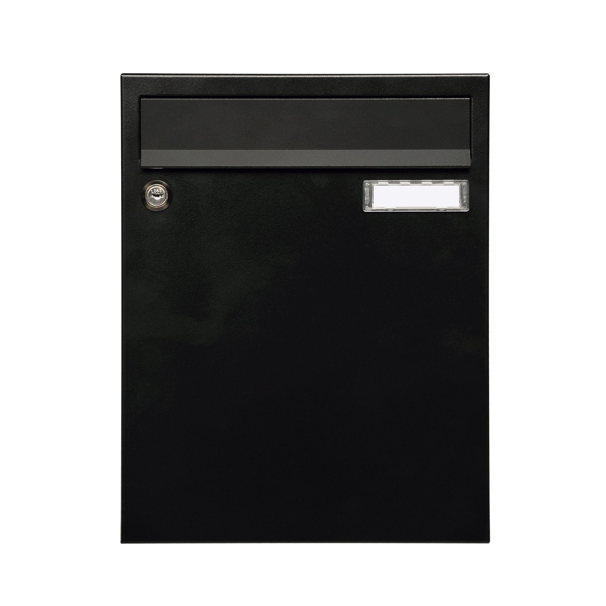 Mefa Briefkasten MEFA Briefkasten Sonate 133 schwarz Postkasten+Namensschild