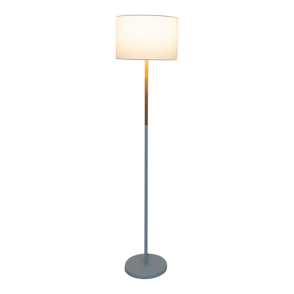 näve Stehlampe, Stehleuchte Standlampe Wohnzimmerlampe Metall Kautschukbaum  Weiß H 150