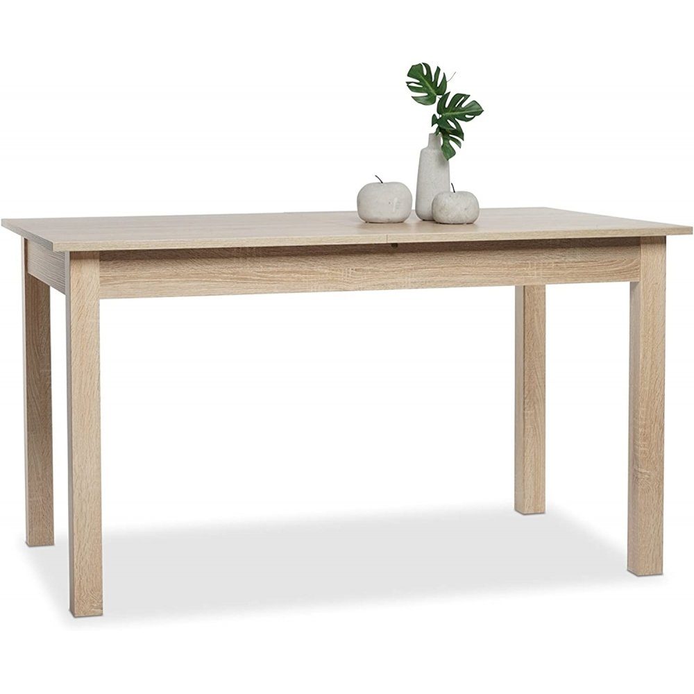 Finori Esstisch Tisch Esszimmertisch Küchentisch Coburg Eiche sägerau Nb. 120 x 70 cm ausziehbar auf ca. 160 cm