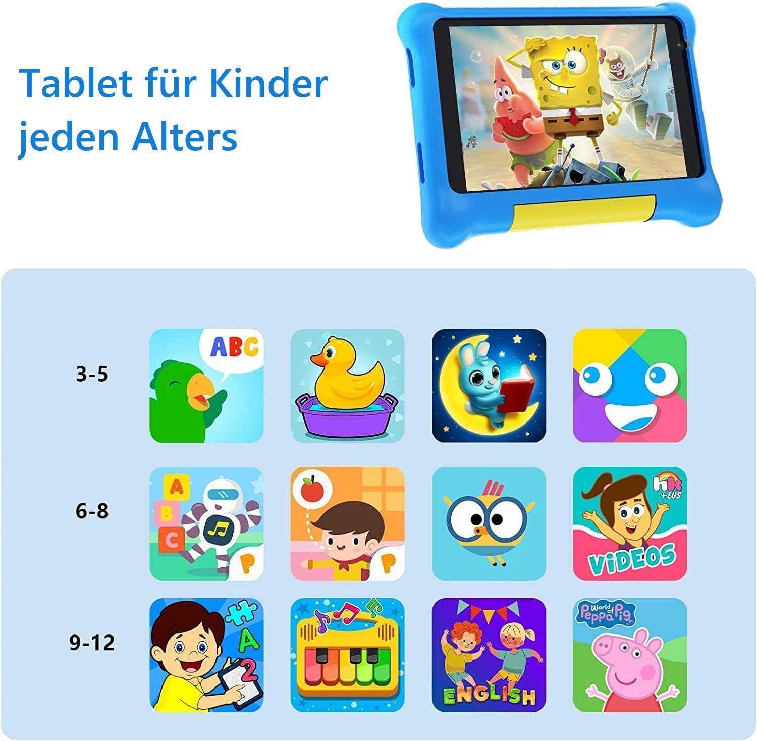 BUFO Android 13 mit GMS Zertifizier 32GB ROM, Kindersicherung Kinder Tablet (7", 32 GB, Android 13, WiFi, Kindersicher)