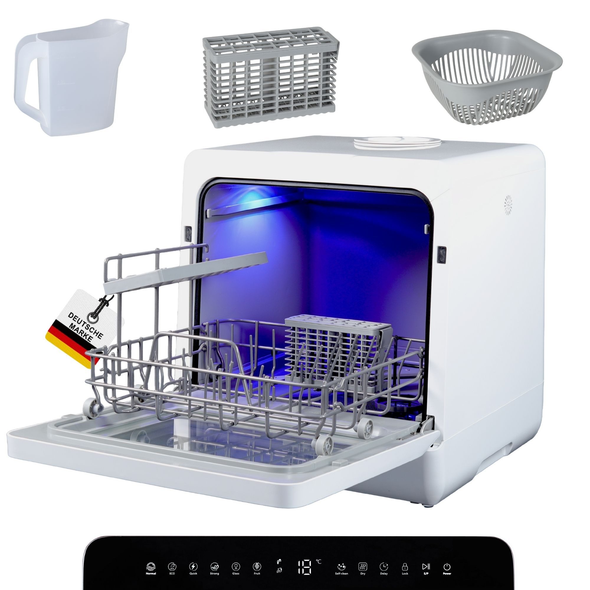 Sommertal Tischgeschirrspüler Sommertal Küchengeräte Sommertal SP9, 7 Programme, Touch-Bedienung, leise 58 dB, freistehend nutzbar