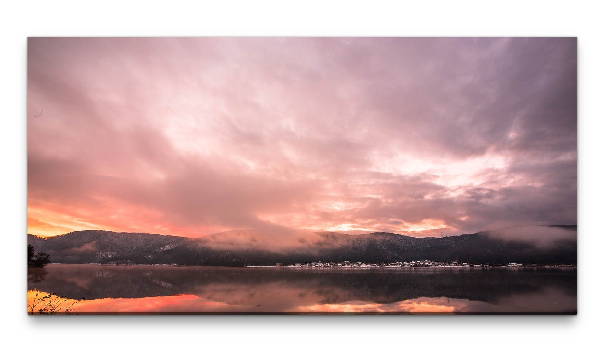 Leinwandbild Bilder XXL Wolkenberge 50x100cm Wandbild auf Leinwand