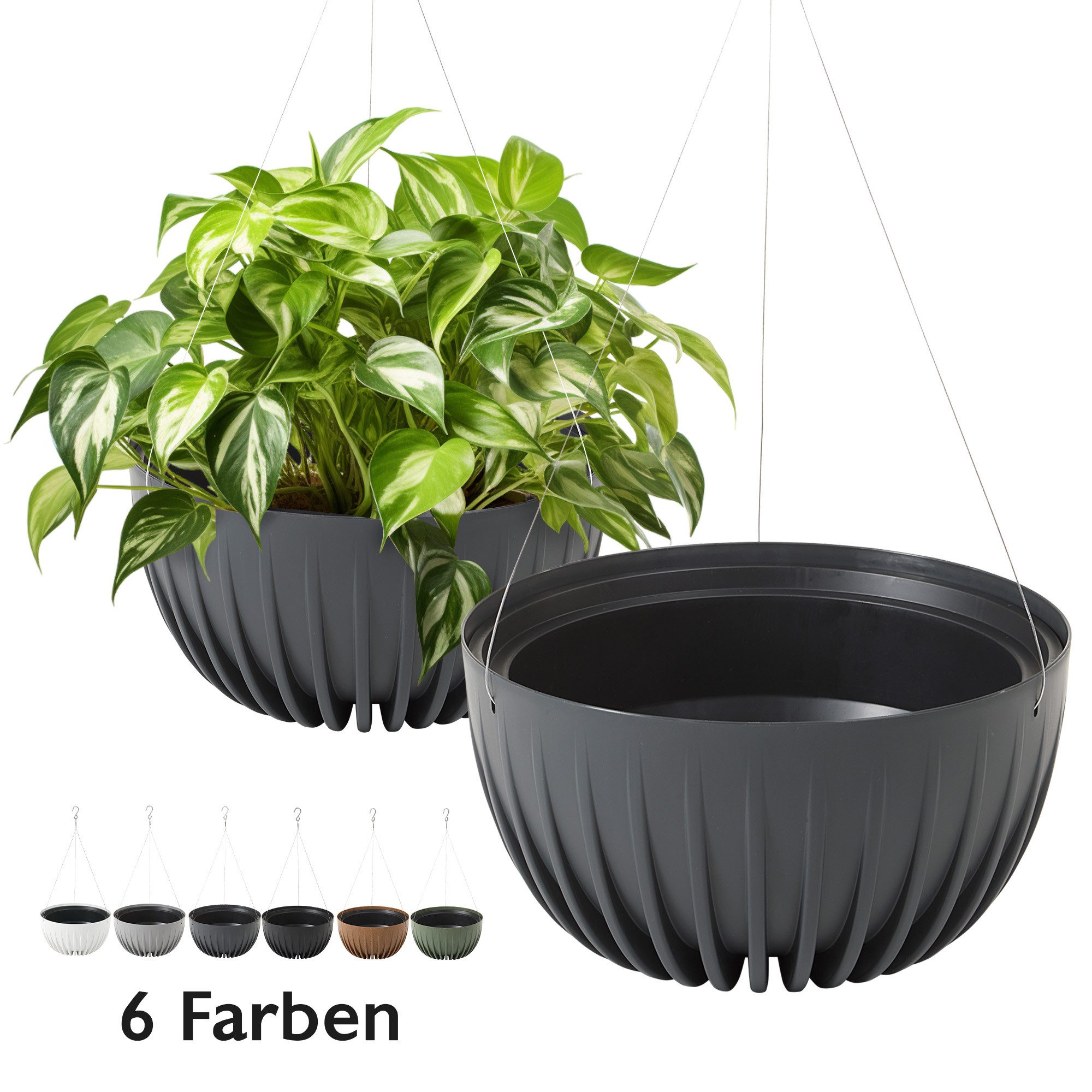 KONZEPT Blumenampel hängend Blumentopf 30cm Durchmesser, Hängetopf für Pfla günstig online kaufen