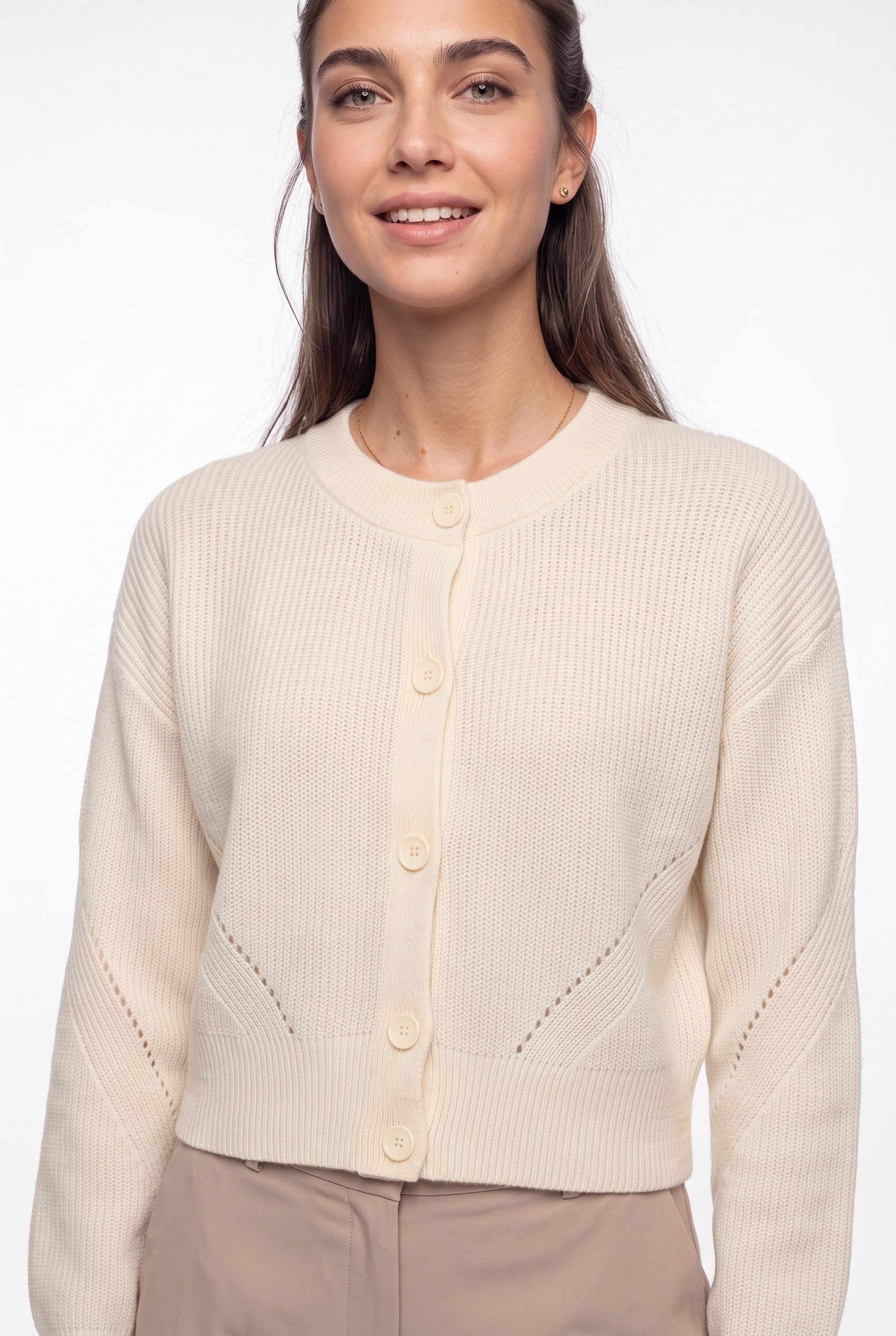 BOSS ORANGE Cardigan Fernard Premium Damenmode mit Alpaka- und Woll-Anteil, Relaxed Fit – Bild 3 von 5