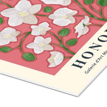 Posterlounge Forex-Bild TAlex, Flower Market Honolulu, Wohnzimmer Modern Illustration