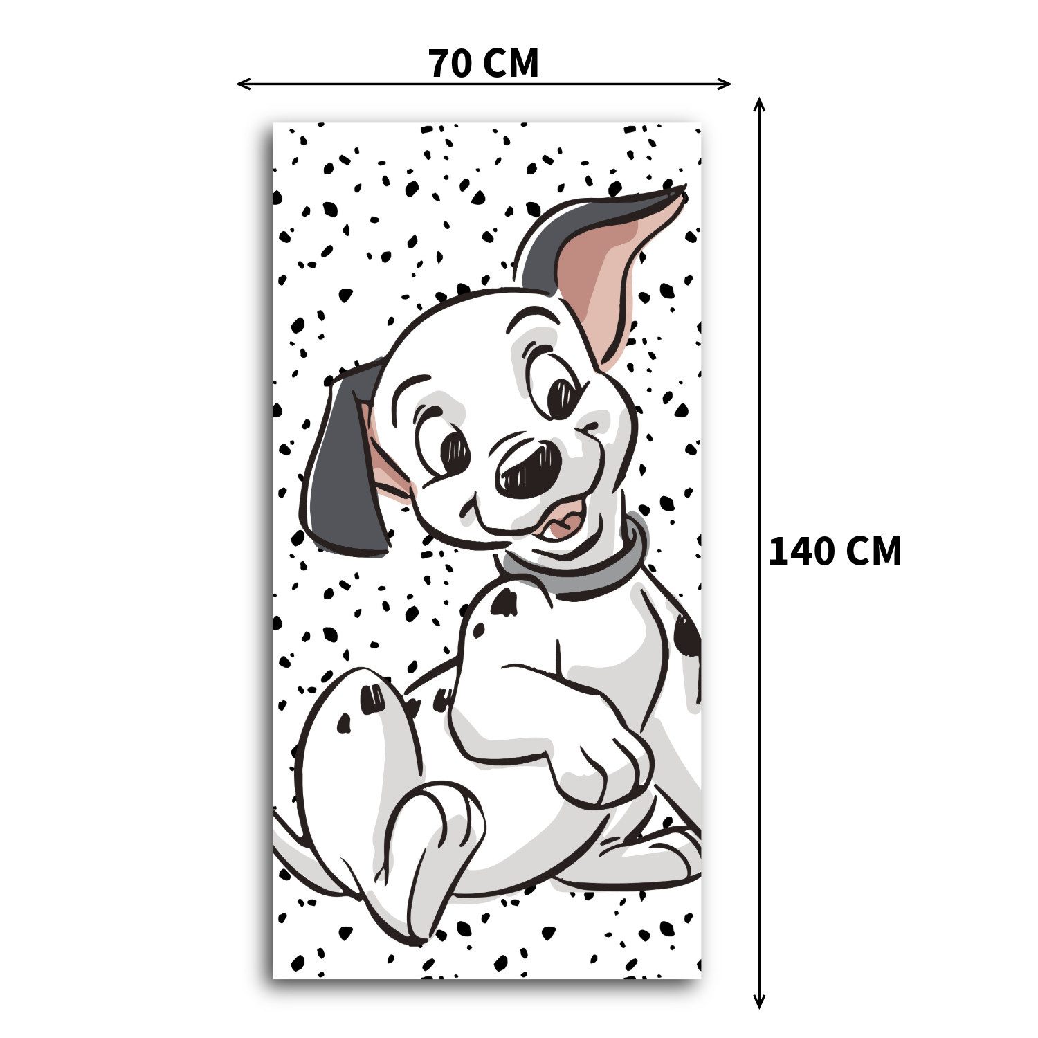 Jerry Fabrics Handtücher Disney 101 Dalmatiner Lucky Duschtuch Badetuch Strandtuch 70 x 140 cm, (1 Duschtuch, 1-St), Langlebig