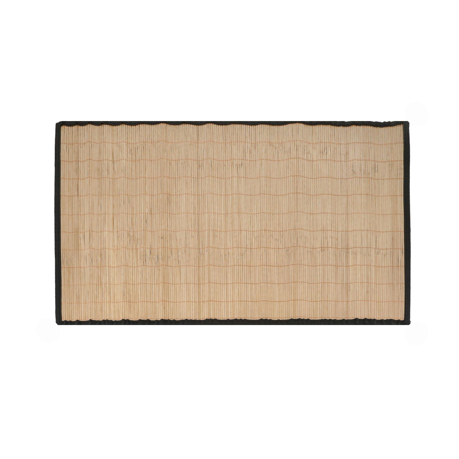 HAC24 Fußmatte Bambusmatte Bad Küche Flur Läufer Vorleger Küchenteppich Badteppich, Rechteckig, Höhe: 5 mm, Bambus 60 x 90 cm Rutschfest