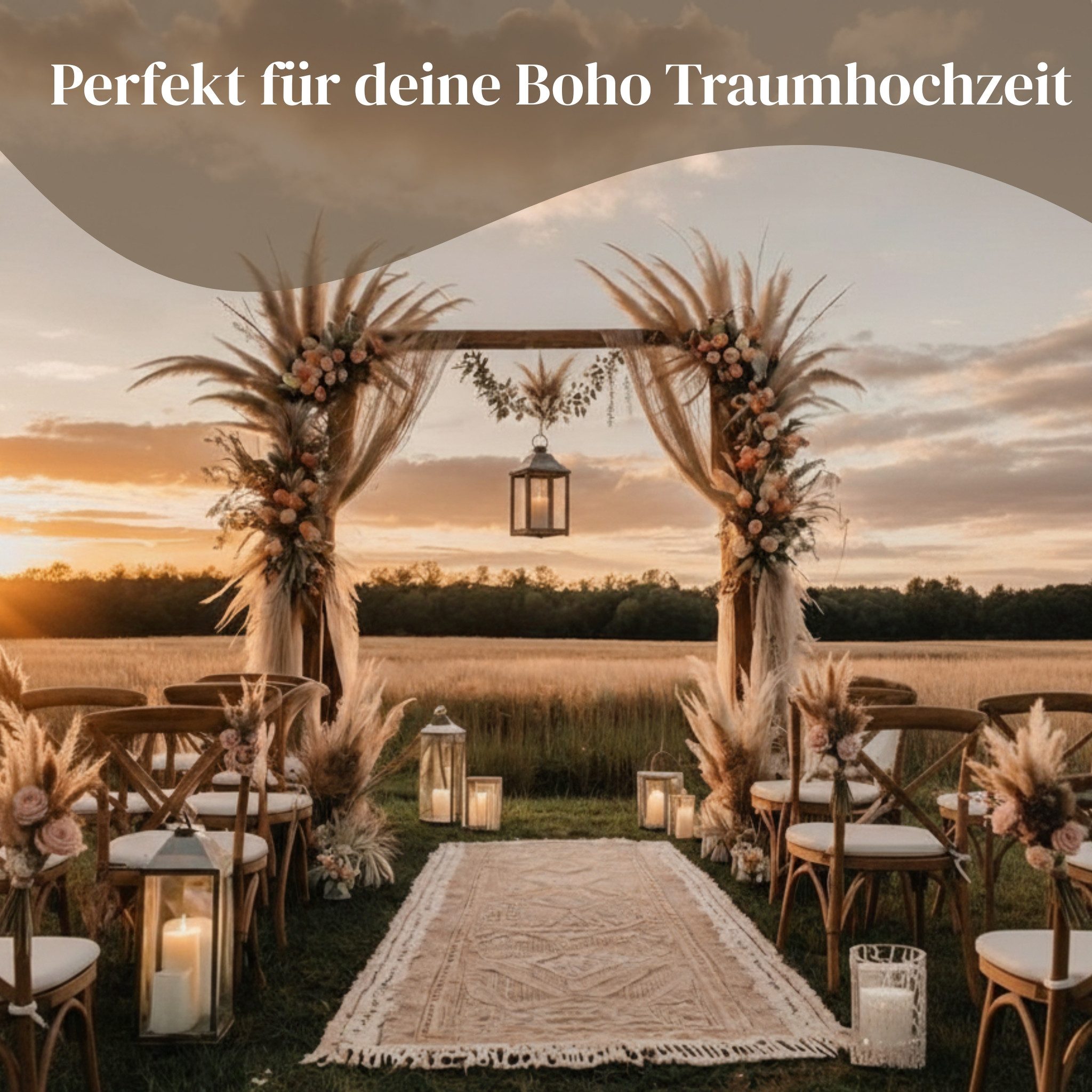 matches21 HOME & HOBBY Bilderrahmen Getrocknetes Pampasgras im 40er Set, Weißer Trockenblumenstrauß, (2 St), 45-50 cm große Natur Trocken-Blumen – Bild 5 von 5