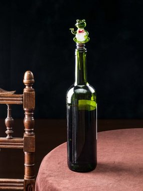 Aubaho Dekofigur Flaschenverschluss Glasverschluss Glaskorken Frosch Murano Stil bottle