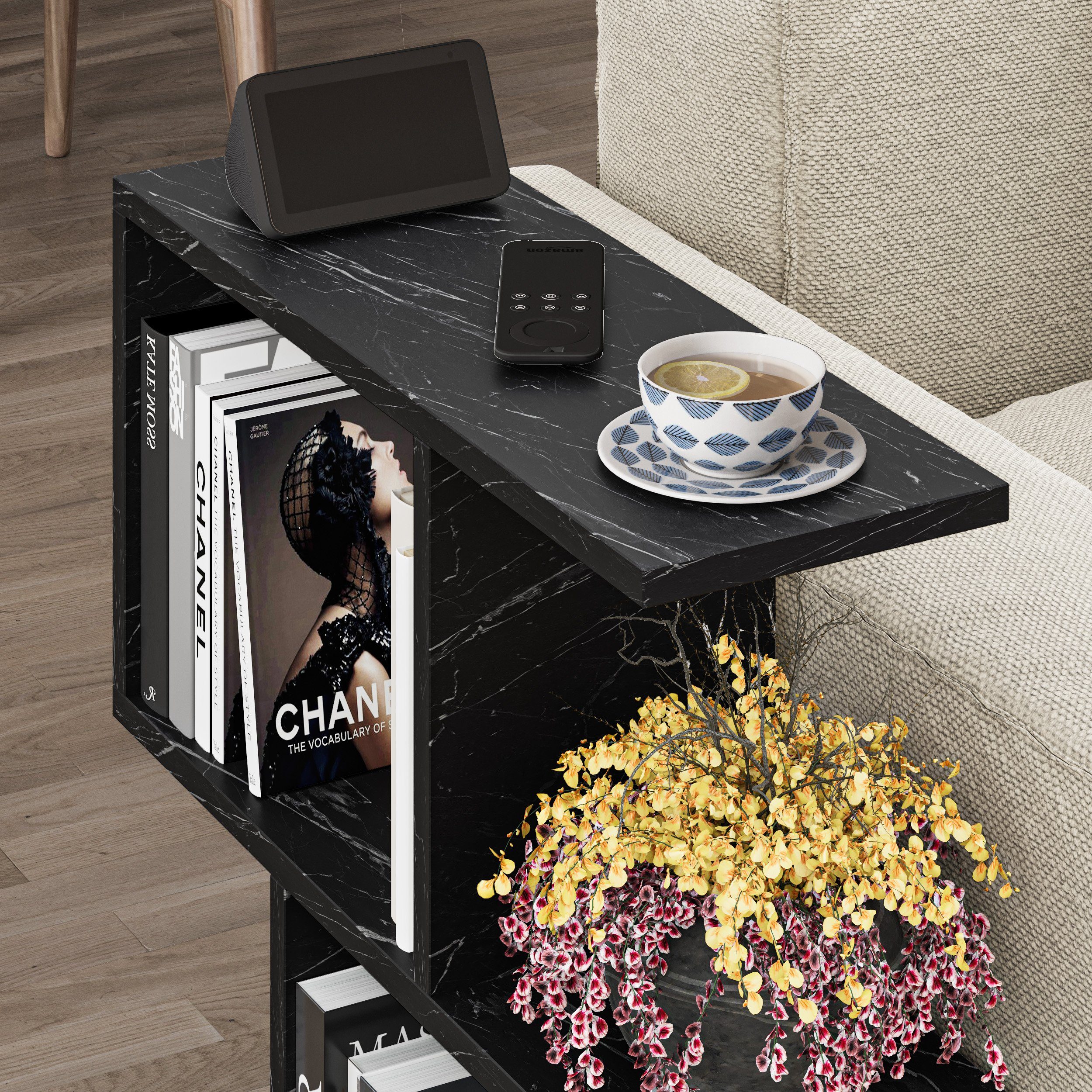 Decortie Beistelltisch Homemania, Modern Seite Ende Beistelltisch, Couchtisch, 60 x 19,5 x 60 cm