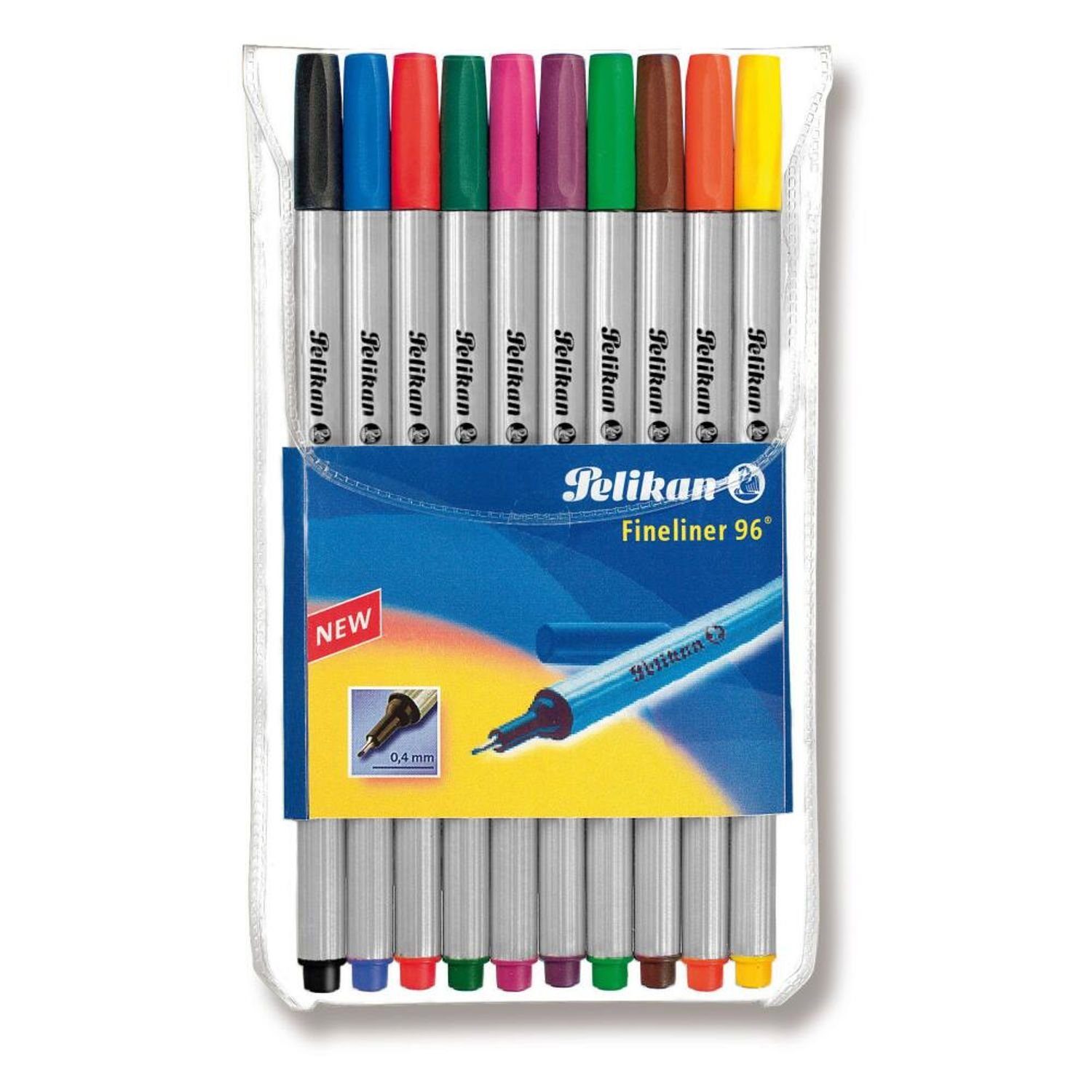 Filzstift 10x Pelikan Fineliner 10er Bunt Filzstifte Fasermaler Schule Schreiber