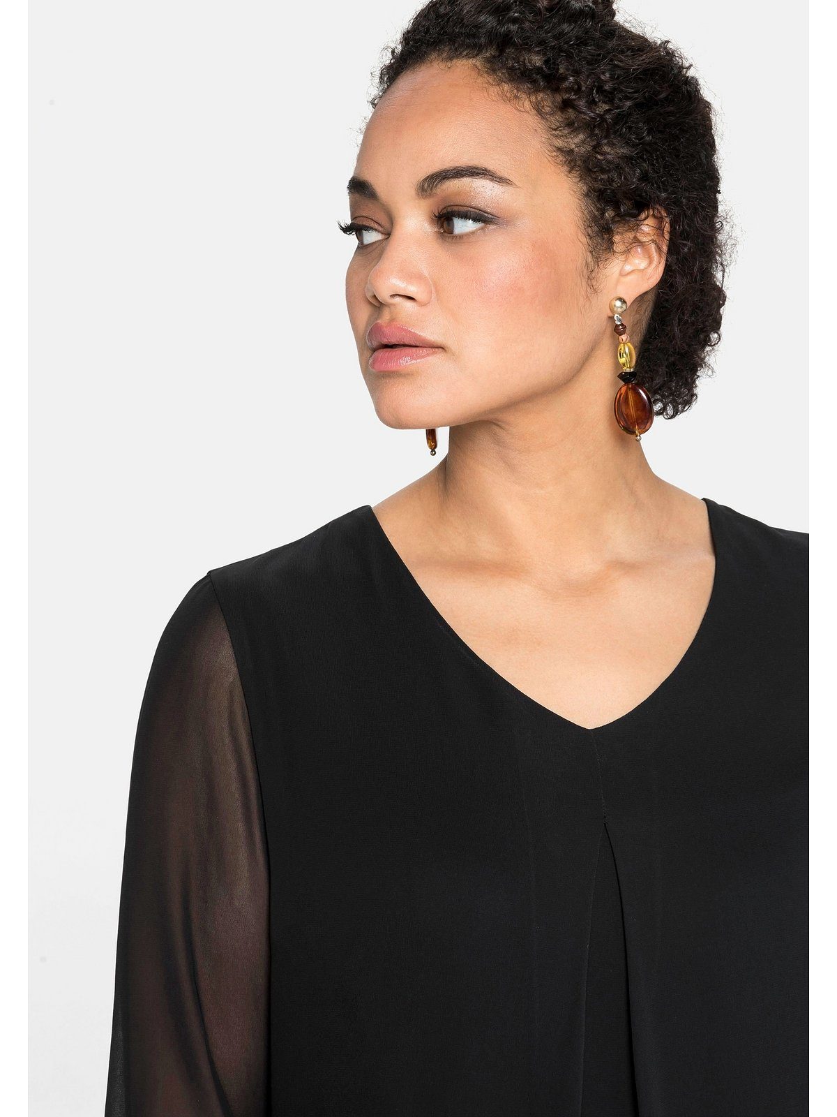 Sheego Tunika Große Größen im Lagenlook, mit Chiffon