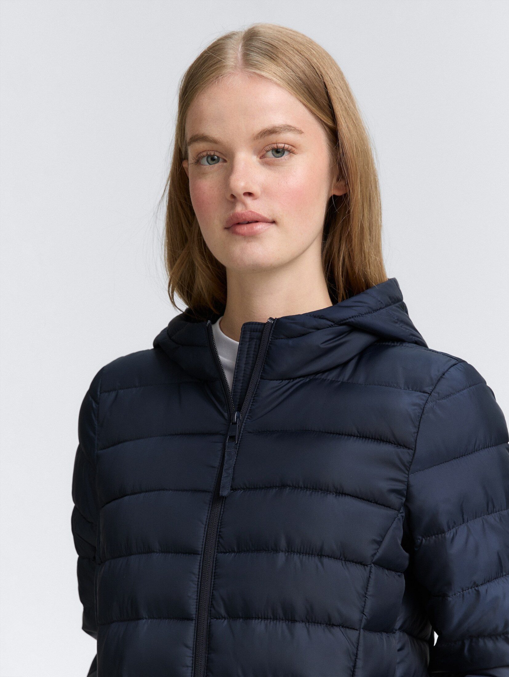 TOM TAILOR Denim Steppmantel Jacken Lightweight Steppmantel mit Kapuze