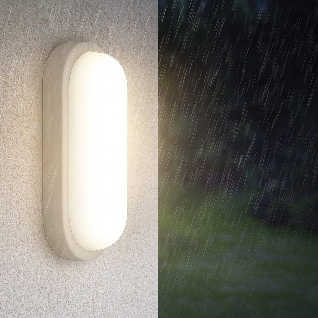 Braytron LED Deckenleuchte LED 8W Wand Decken Leuchte Feuchtraumleuchte Keller Außen Flu, LED fest integriert, Warmweiß, Langlebig