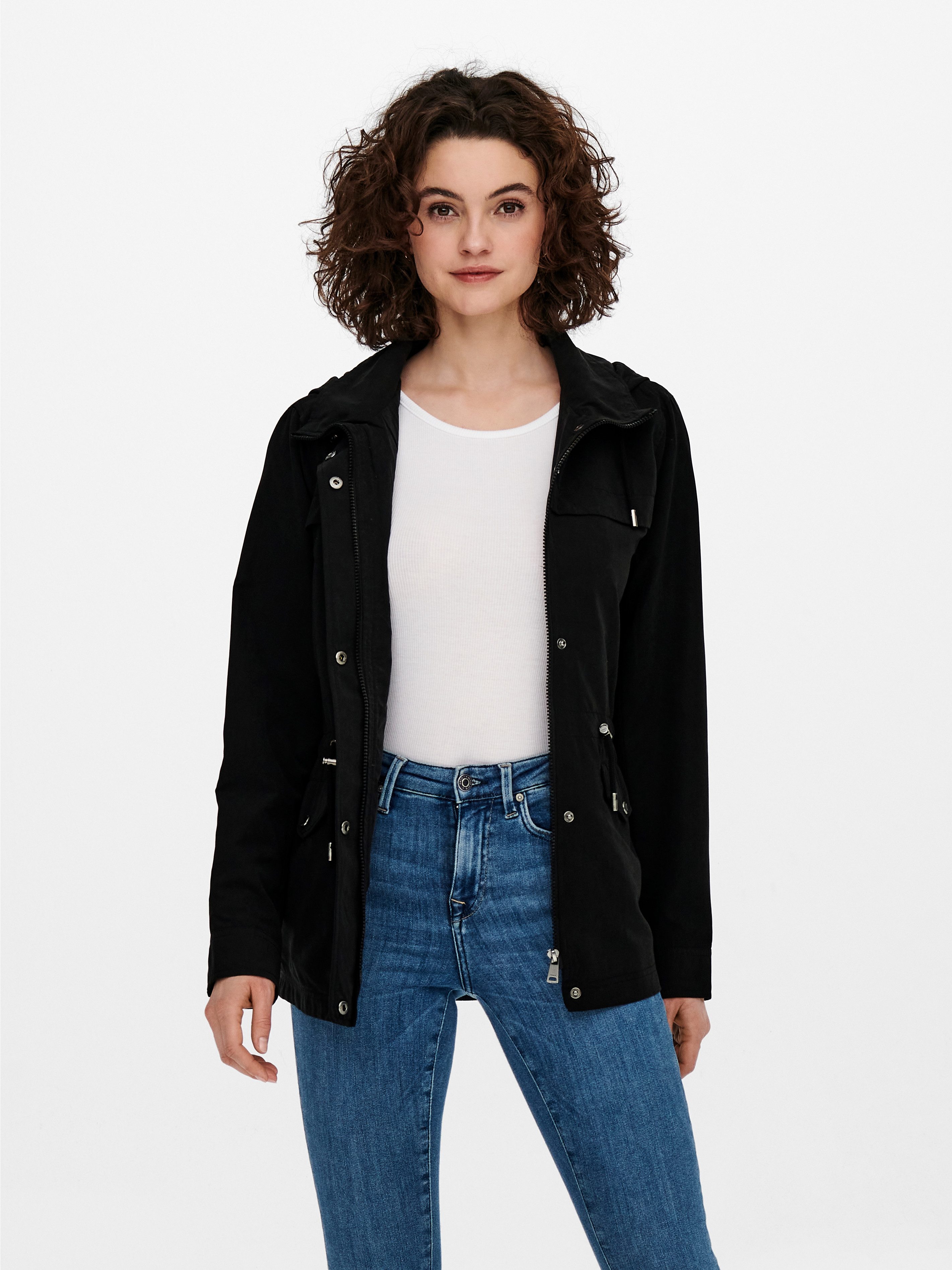 ONLY Parka ONLNEWSTARLINE SPRING JACKET CC OTW mit durchgehendem und verdecktem Reißverschluss