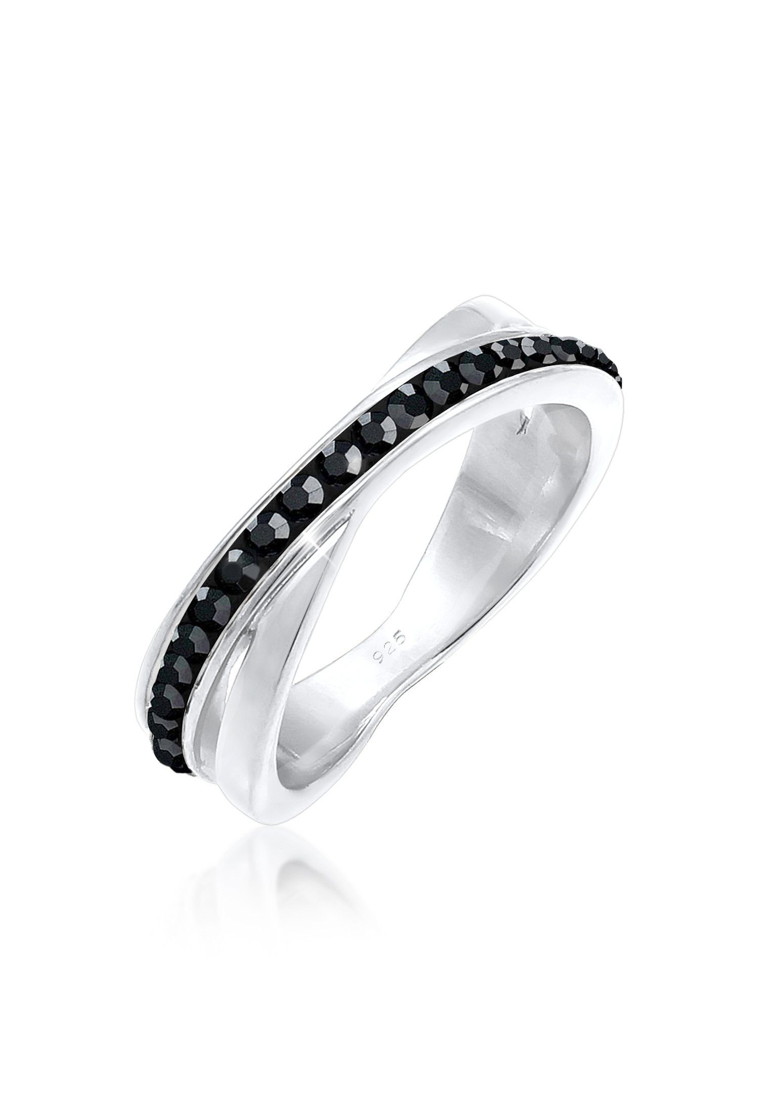 Elli Fingerring Wickelring Zart 925 Silber, mit Kristallen von Swarovski® günstig online kaufen