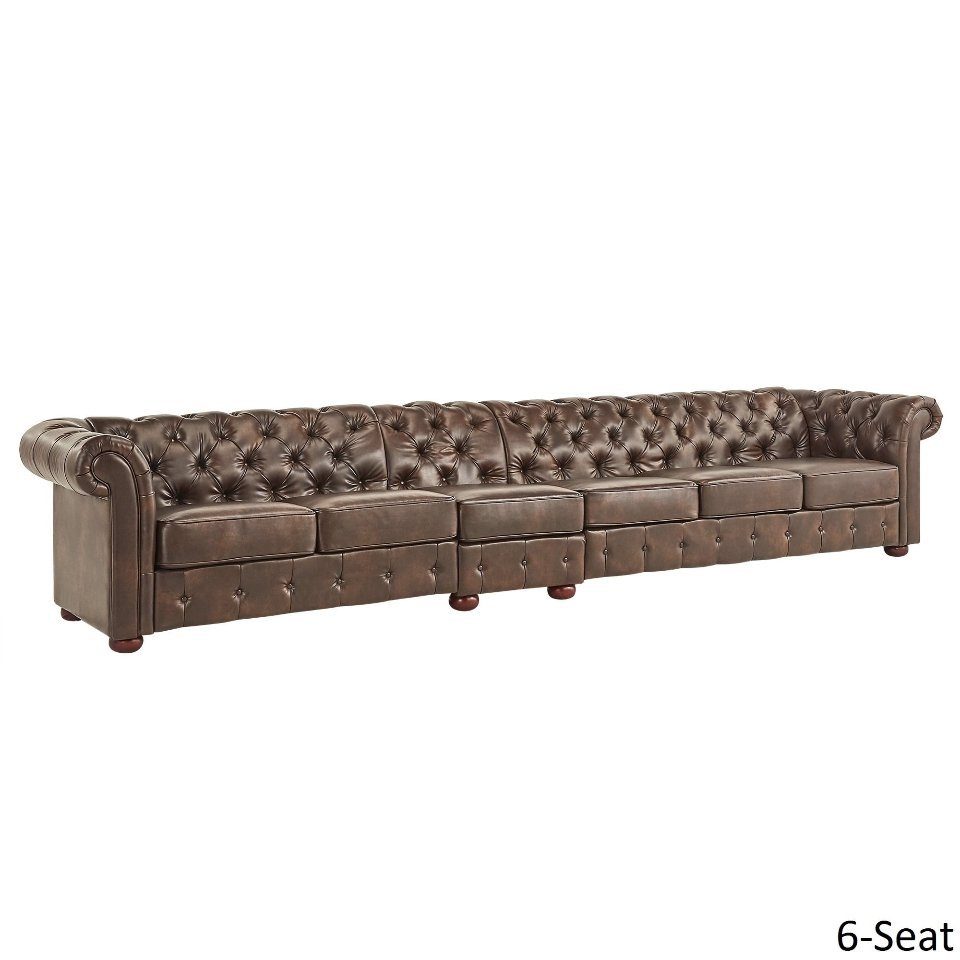 JVmoebel Chesterfield-Sofa, Chesterfield 6 Sitzer Sofa Design Sofa Couch 365 cm