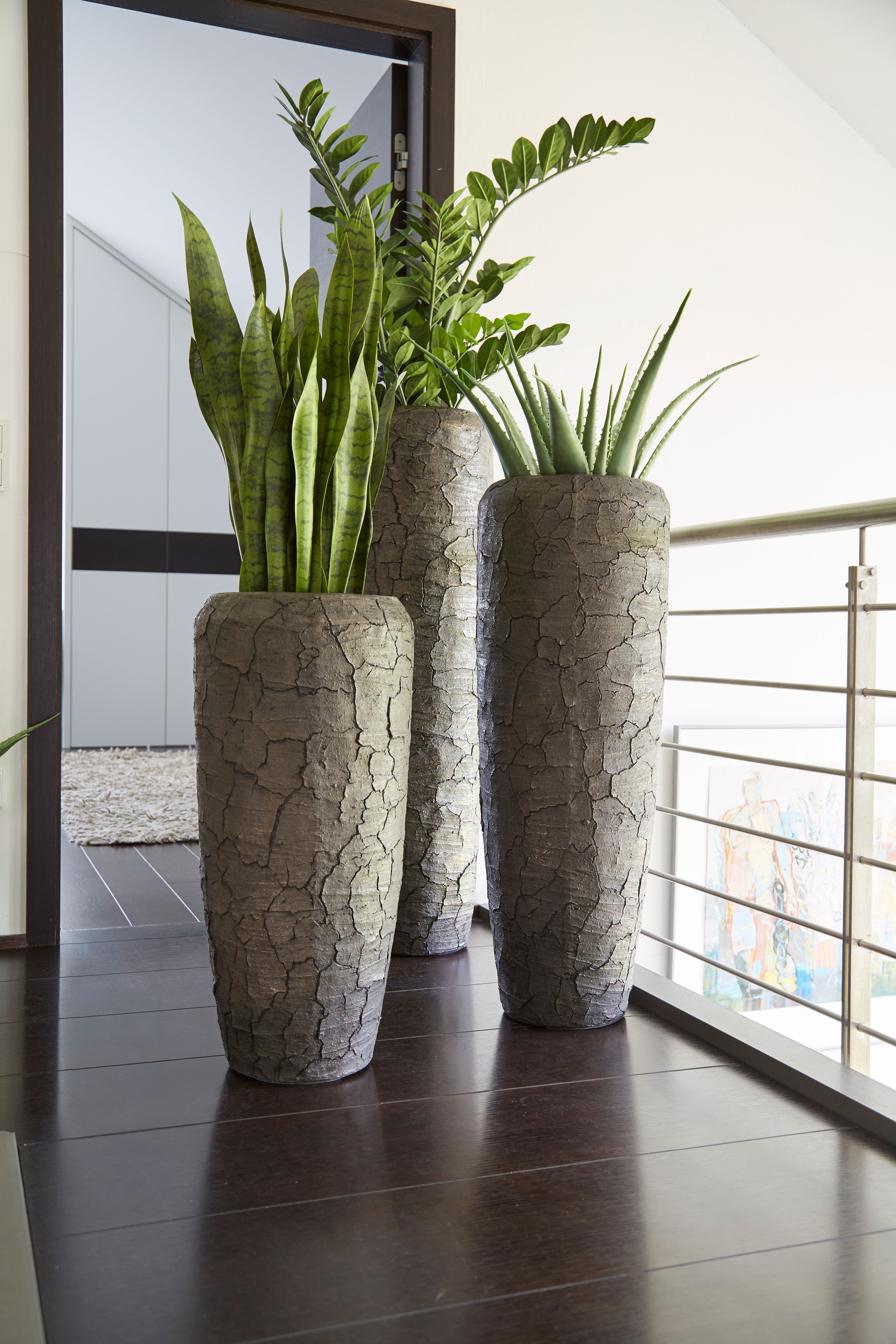 Flingora Bodenvase Brook, mit Einsatz - Fiberglas - Indoor - Bronzebraun