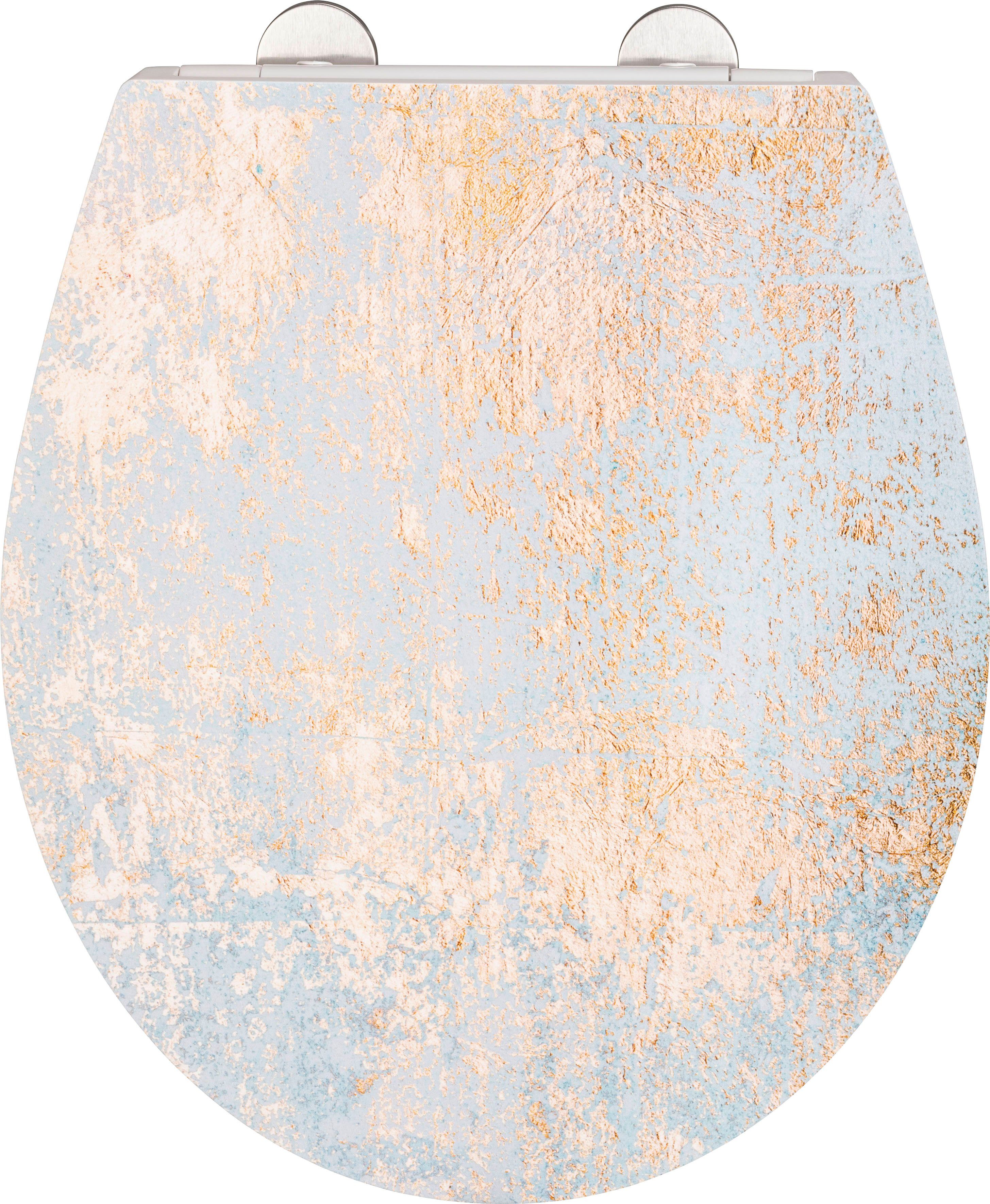 WENKO WC-Sitz Agate, mit Relief, aus antibakteriellem Duroplast günstig online kaufen