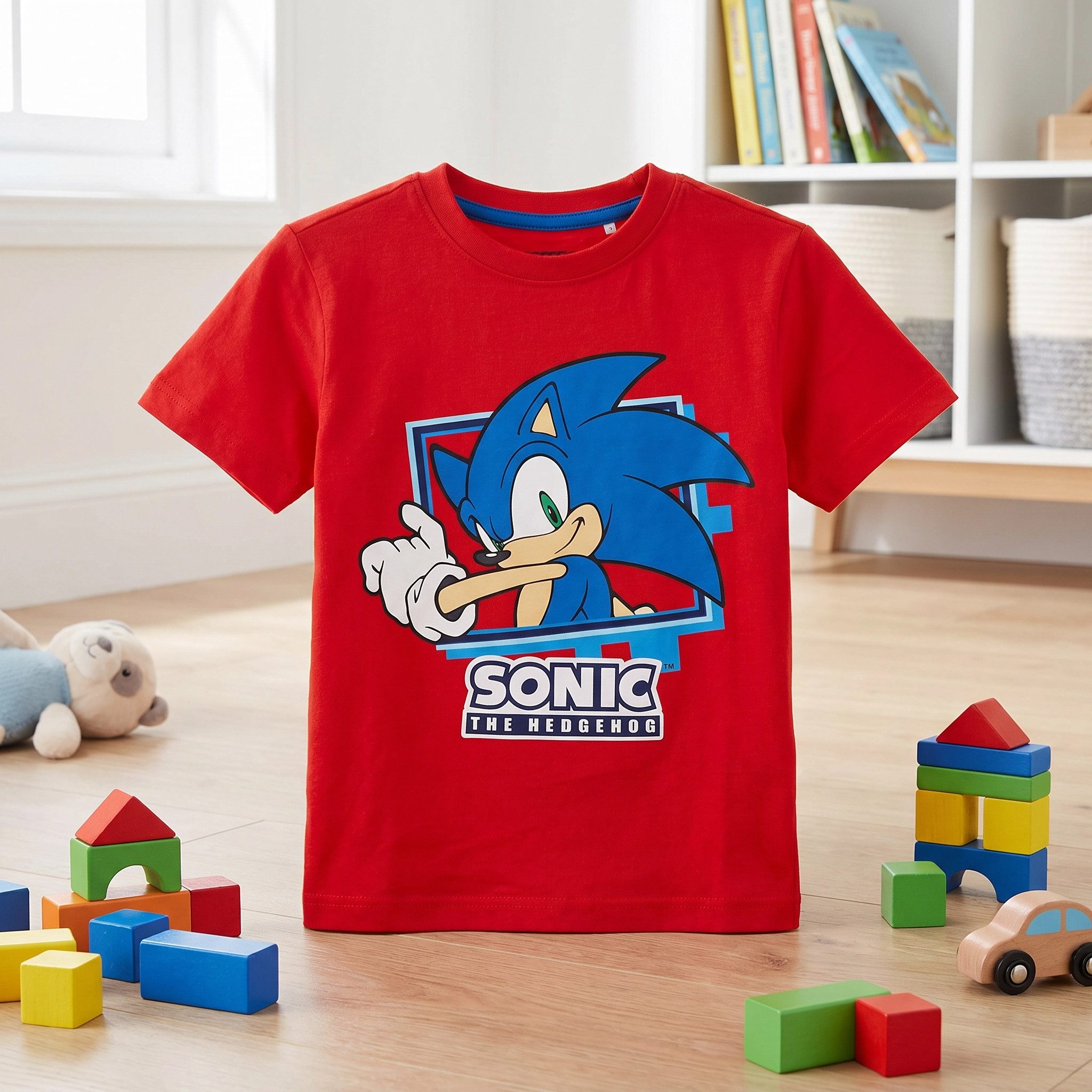 Sonic The Hedgehog Print-Shirt Sonic The Hedgehog Kinder Junge kurzarm T-Shirt Shirt Gr. 98 bis 128 - 100% Baumwolle