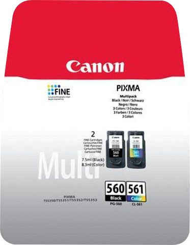 Canon PG-560 CL-561 Tintenpatrone (Spar-Set, original Druckerpatrone 560 561 schwarz/cyan/magenta/gelb)