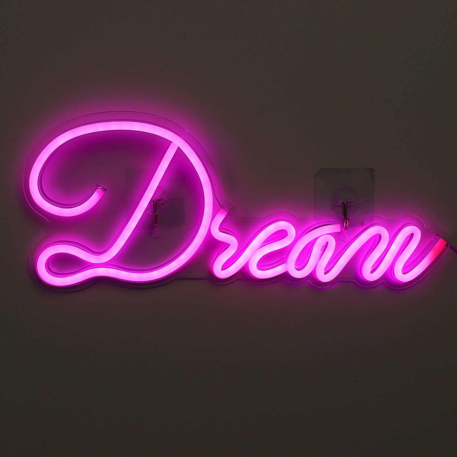 Rosnek LED Dekolicht Mehrere Muster, LED-Neonlicht, für Bar Party Schlafzimmer Wanddeko, mit Rückwand, USB