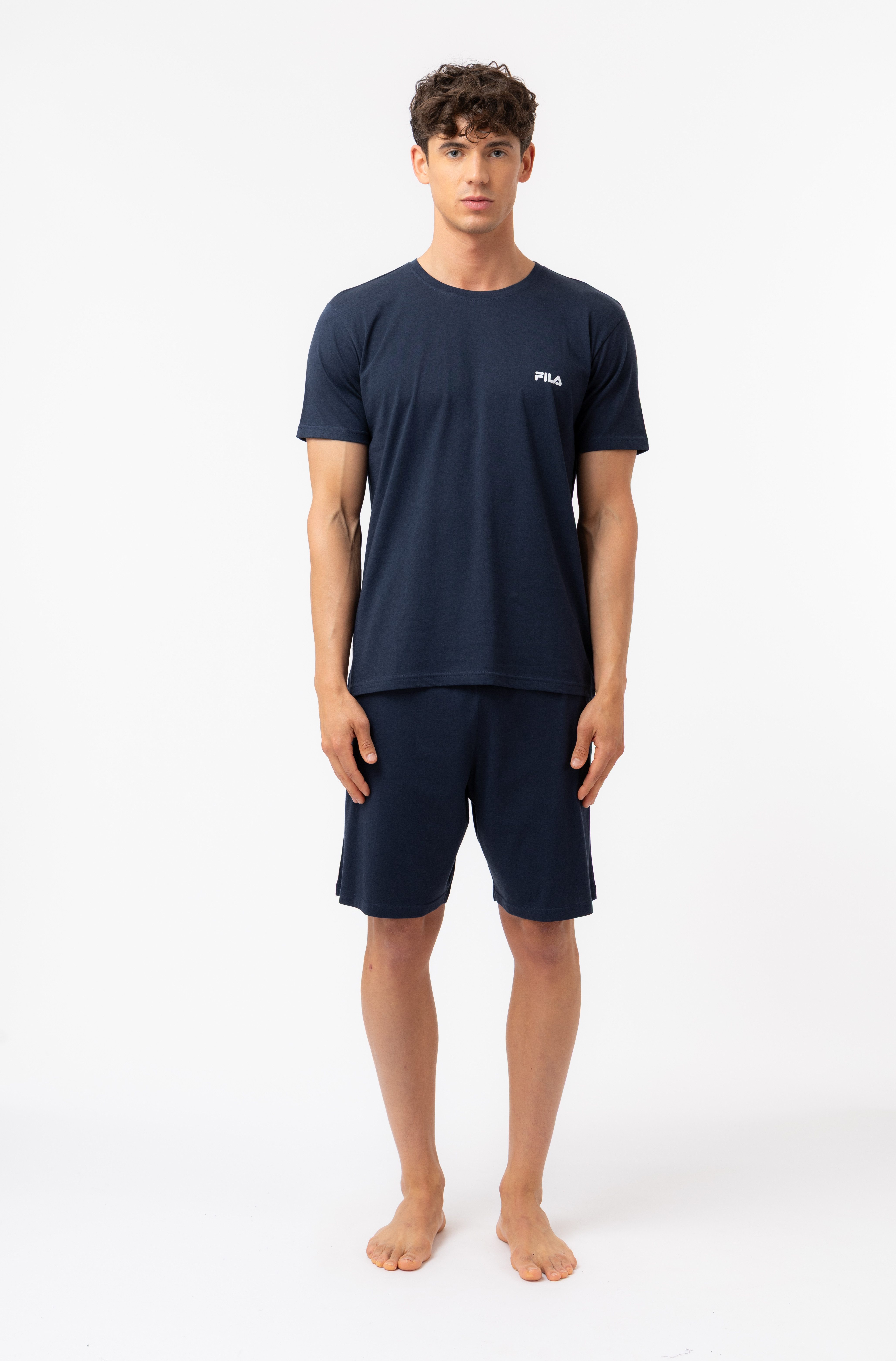 Fila Schlafanzug MAN JERSEY PYJAMAS (2 tlg) T-Shirt und kurze Hose mit Gumm günstig online kaufen