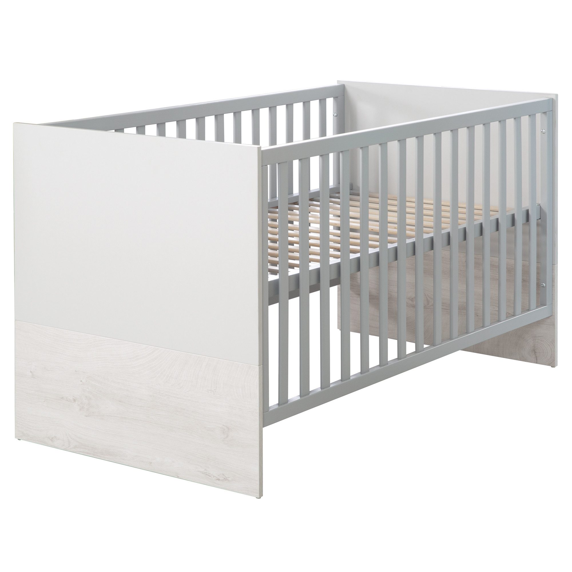 roba® Babyzimmer-Komplettset Maren 2, Gitterbett, Wickelkommode, 3-türiger Drehtürenschrank, umbaubar