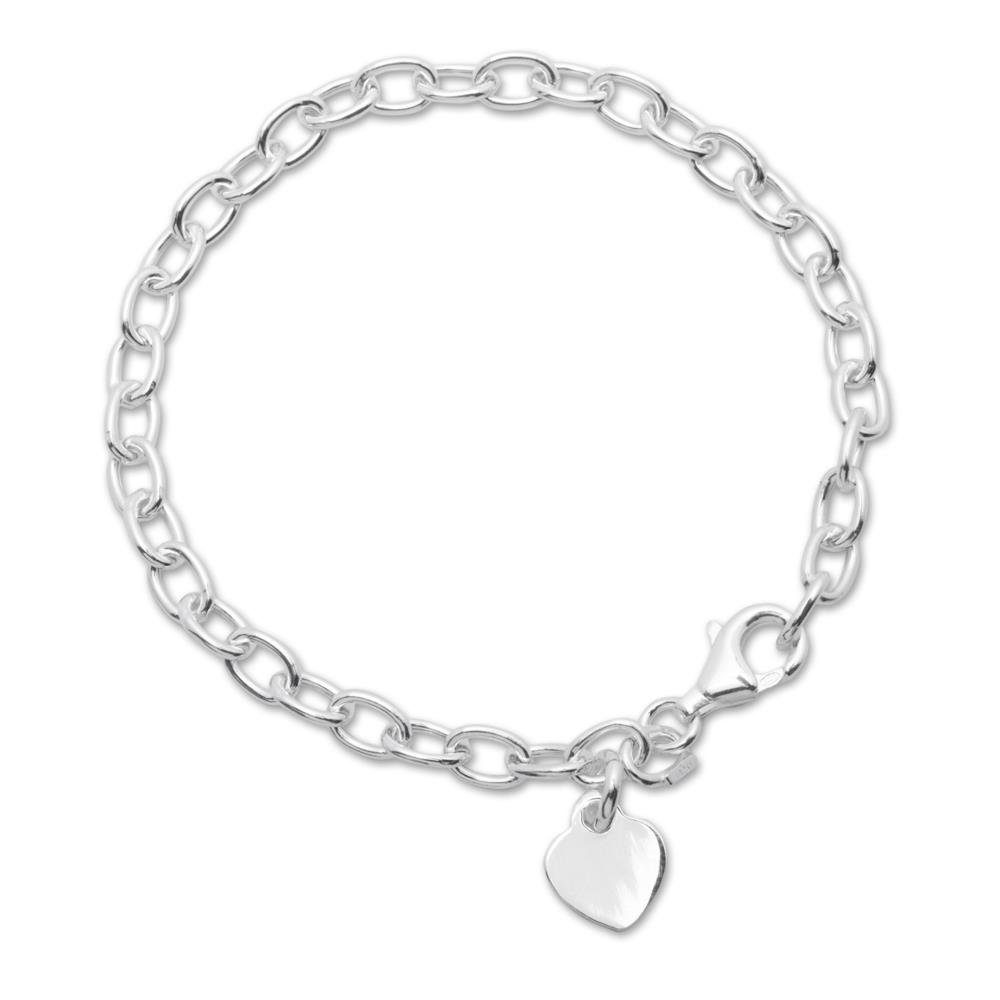 JEWLIX Bettelarmband JEWLIX 925 Silber Bettel Armband für Charms CB0008 (Länge: 20cm)