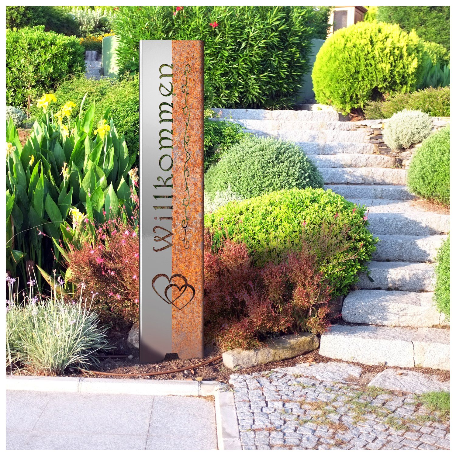 tuning-art Gartenstecker EW100-TR-E Gartenstecker Gartenschild Willkommen günstig online kaufen