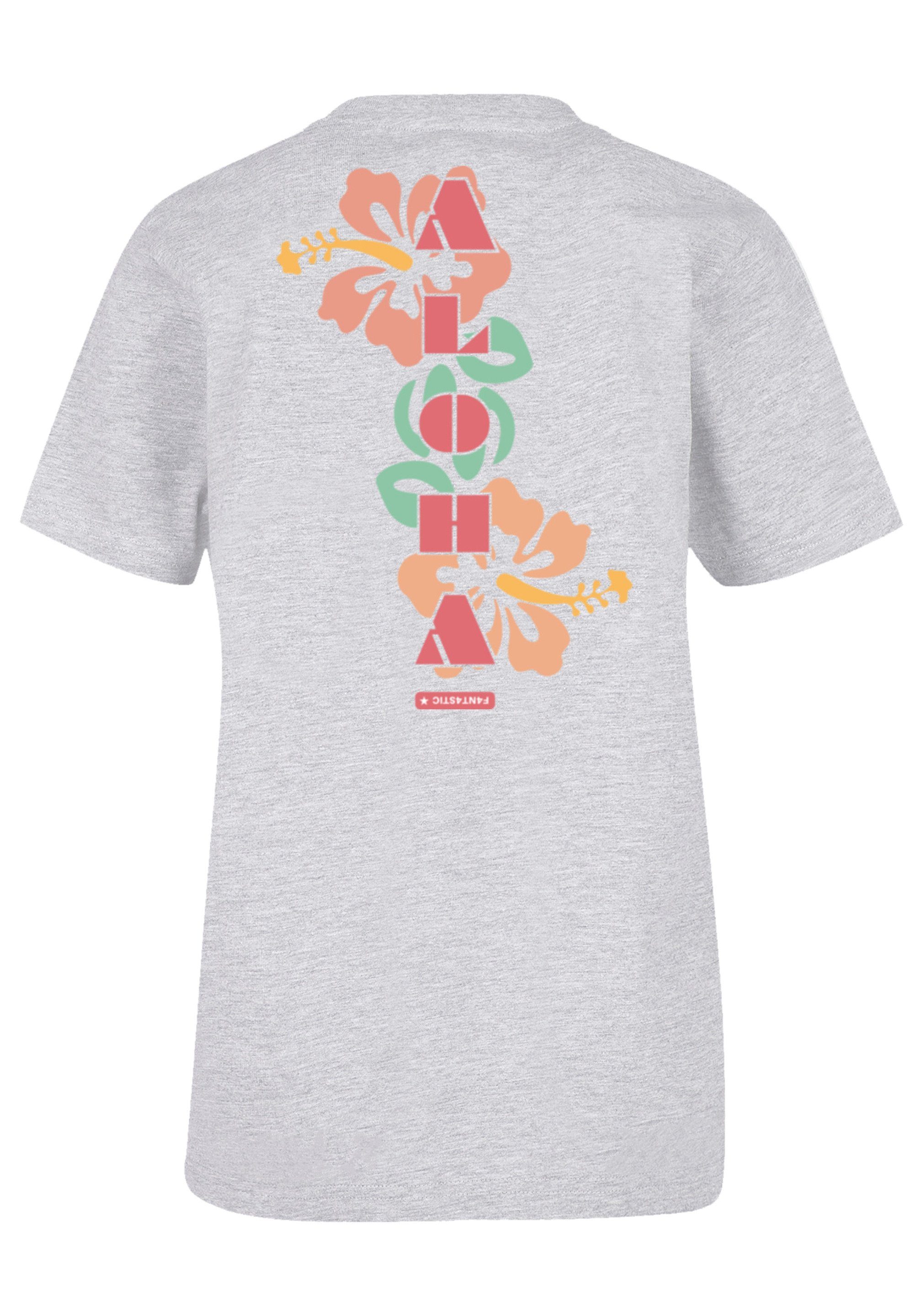 heather Print F4NT4STIC Aloha T-Shirt grey