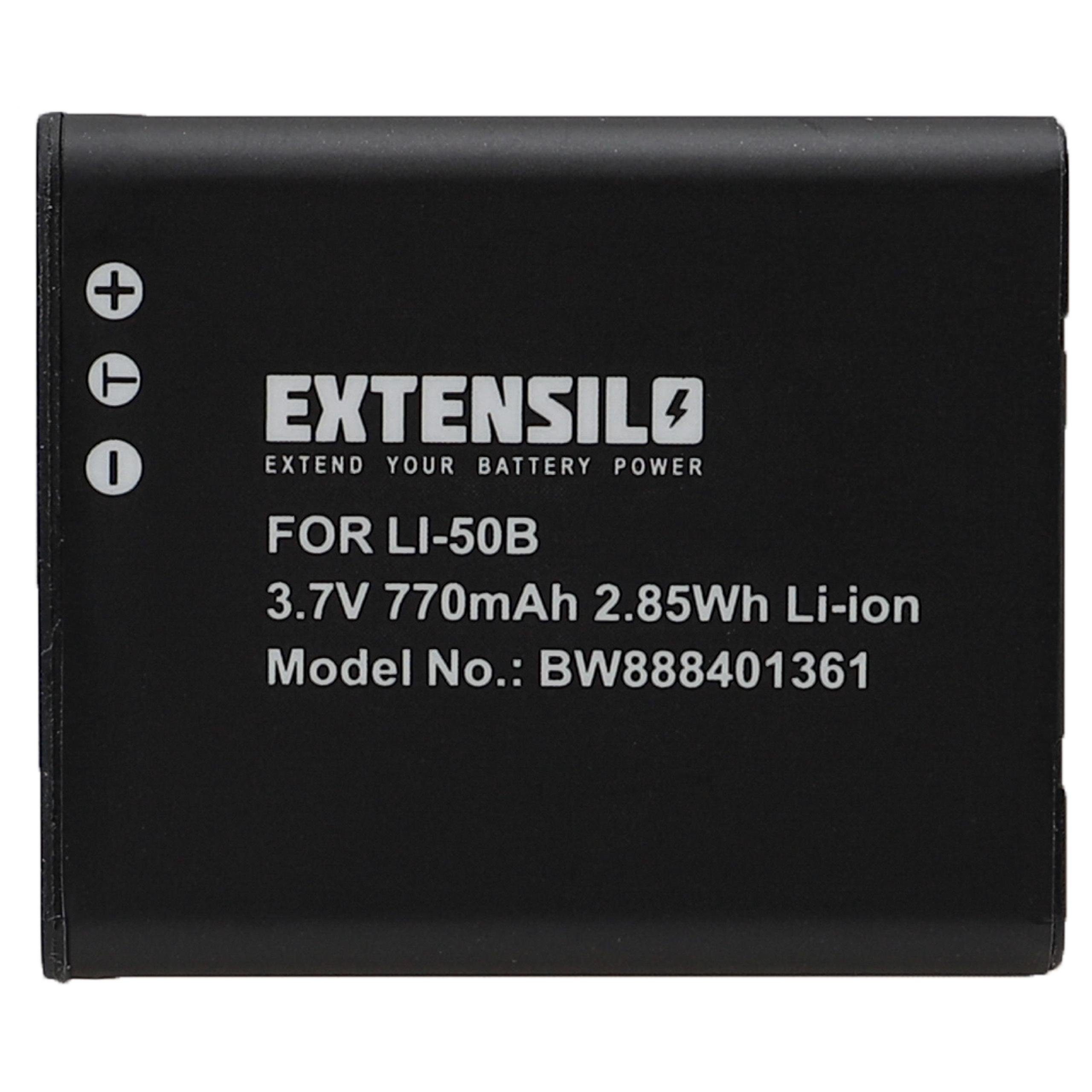 Extensilo Ersatz D-Li92 770 Li-Ion (3,7 mAh V) für Kamera-Akku für Pentax