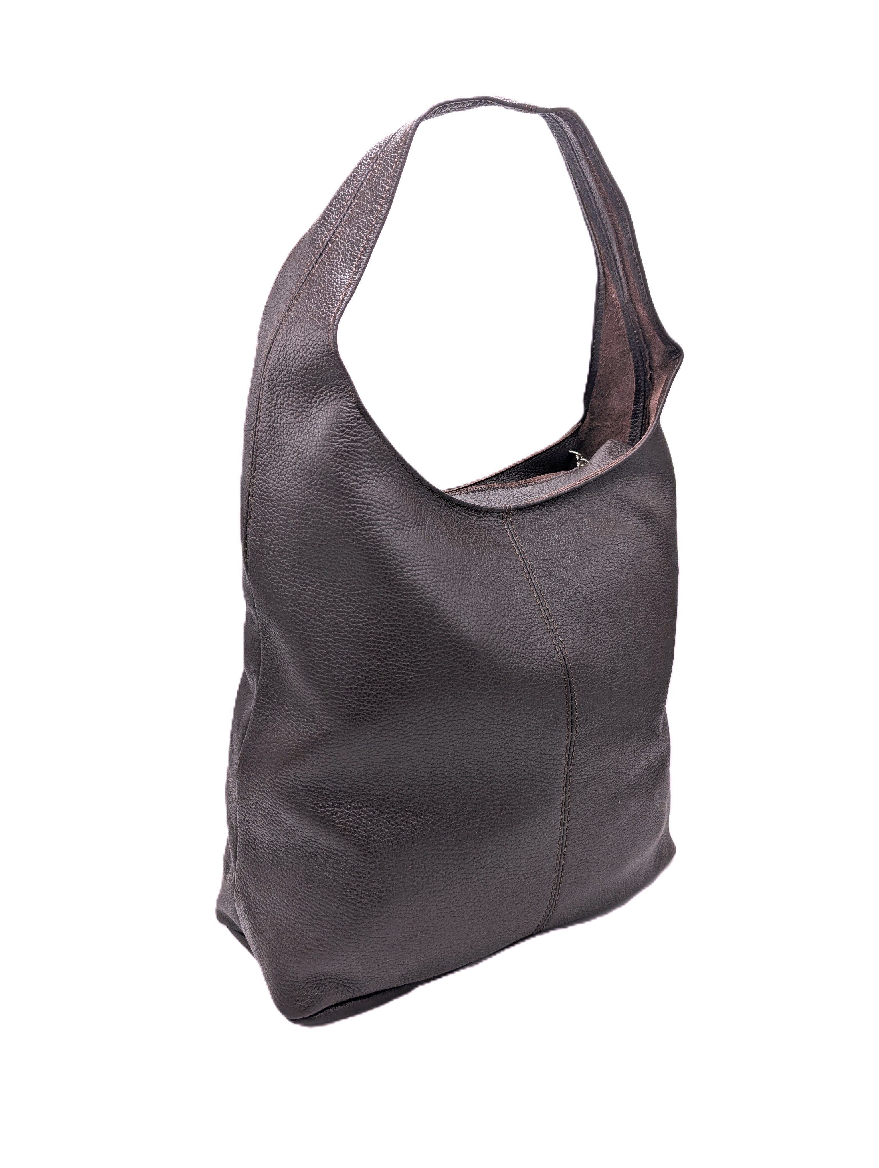 Taschenkinder Shopper Maxi Ledertasche „Joana“ – Shopper Echtleder, große Hobo-Beuteltasche, Echtes Leder, Made in Italy