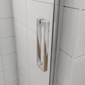 duschspa Dusch-Falttür 8mm Nano Glas Duschabtrennung Duschtür Falttür Pendeltür Nischentür, Einscheibensicherheitsglas, Sicherheitsglas, (Set) links und rechts montierbar