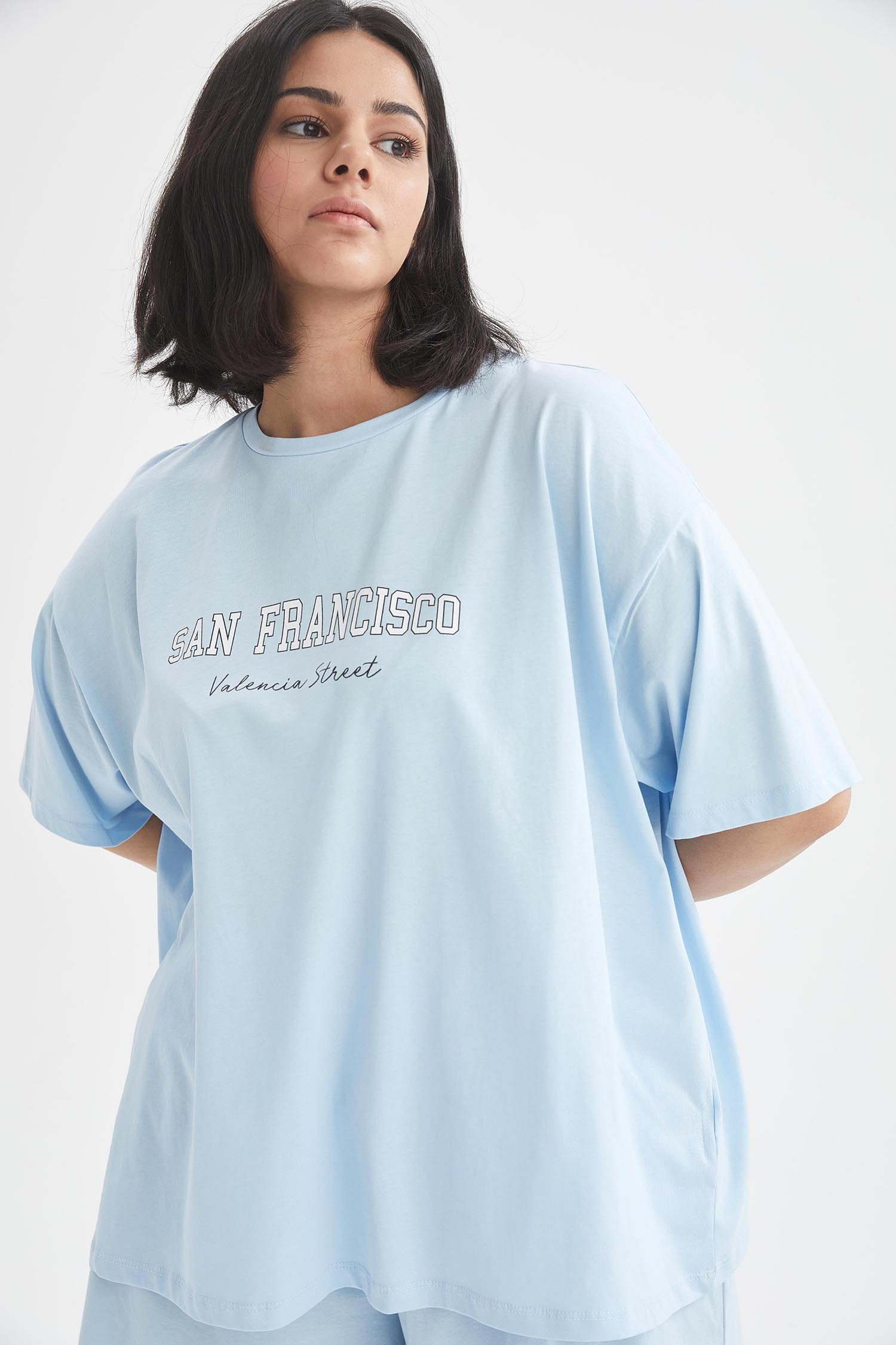 DeFacto T-Shirt »Damen T-shirt REGULAR FIT CREW NECK« online kaufen | OTTO