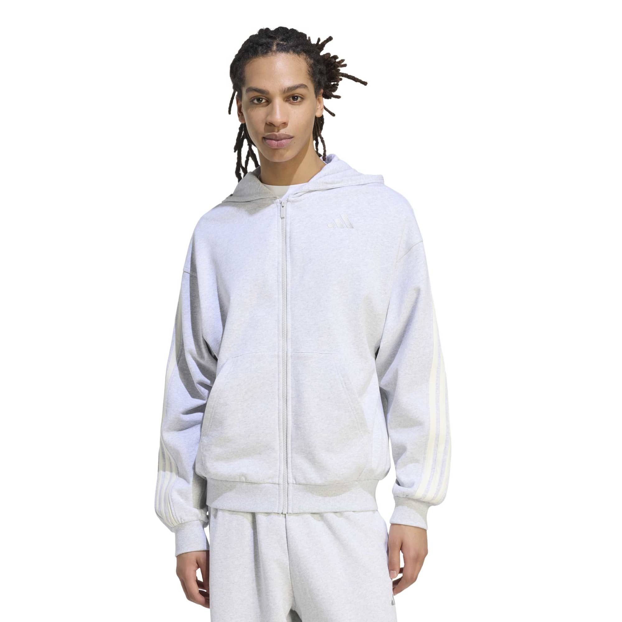 adidas Sportswear Kapuzensweatshirt M AK 3S FZ LGREYH/OWHITE