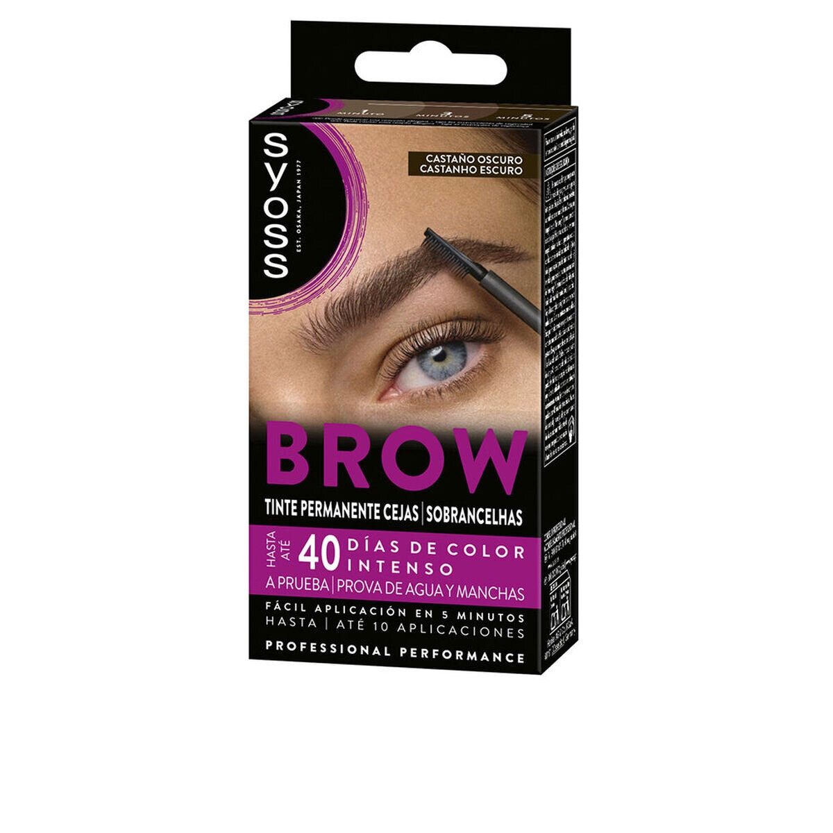 Syoss Augenbrauen-Farbe BRAUENTÖNUNG permanente Augenbrauen #Dark Brown 1 u