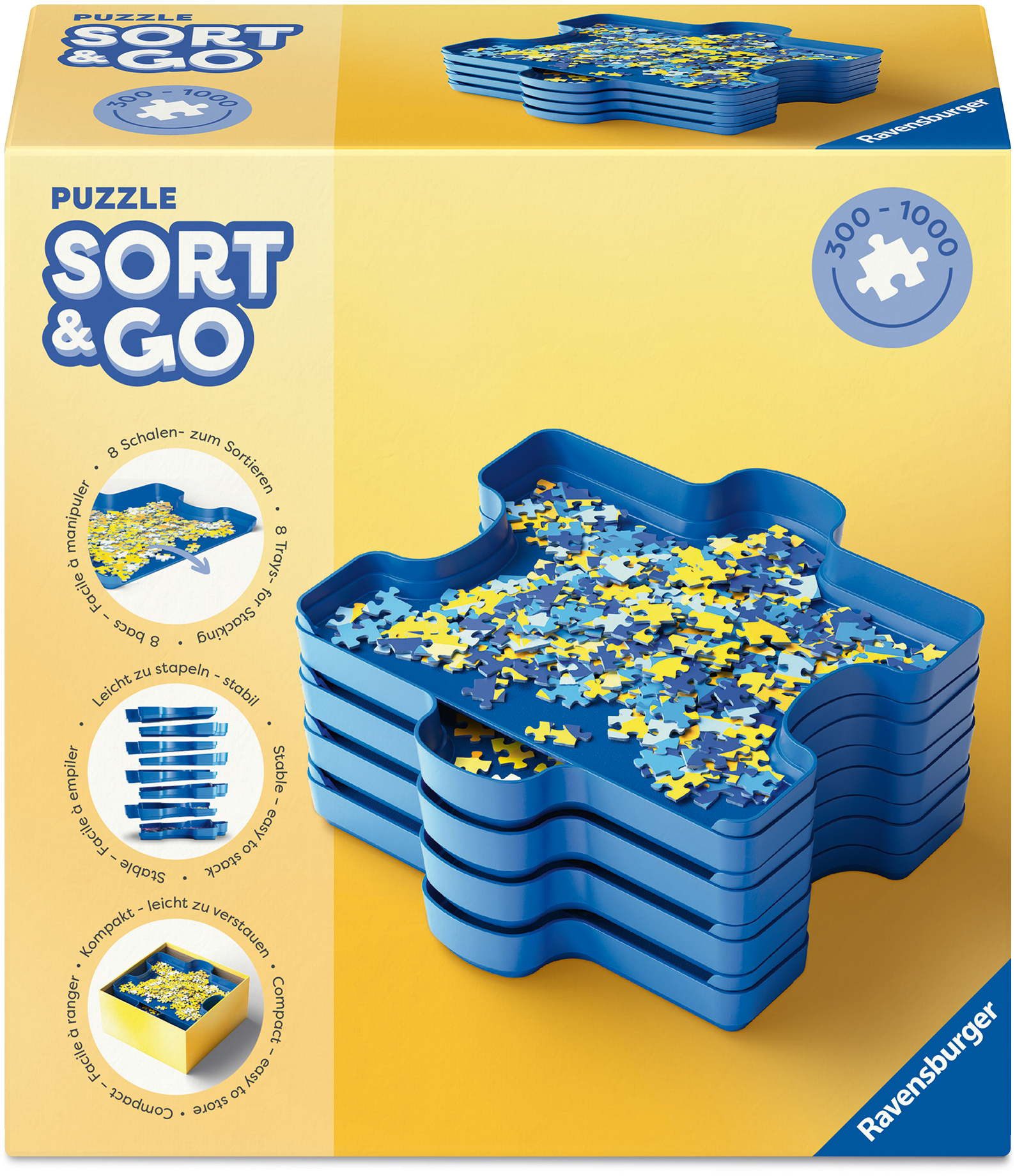 Ravensburger Motorikschleife Sort & Go 8 stapelbare Sortierkästen 12001674