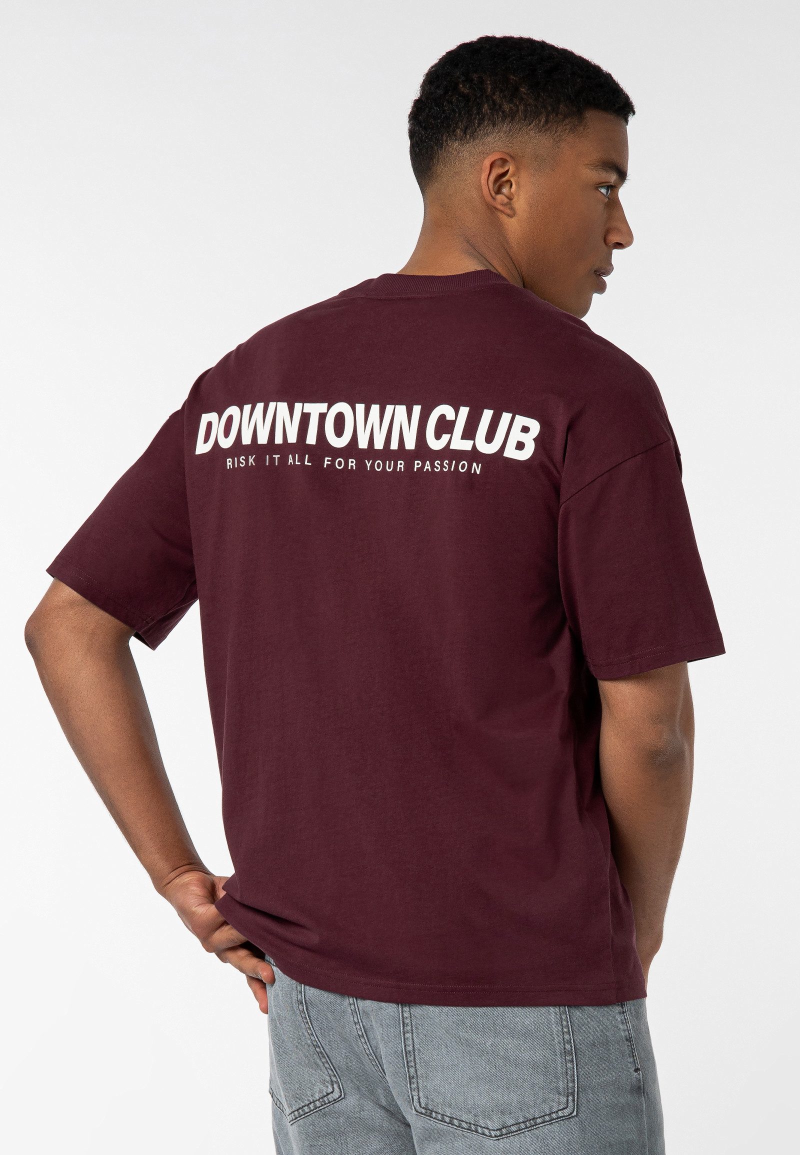 SUBLEVEL T-Shirt Herren Shirt Downtown Club Edition kurzarm, Baumwolle, oversize, Frontprint