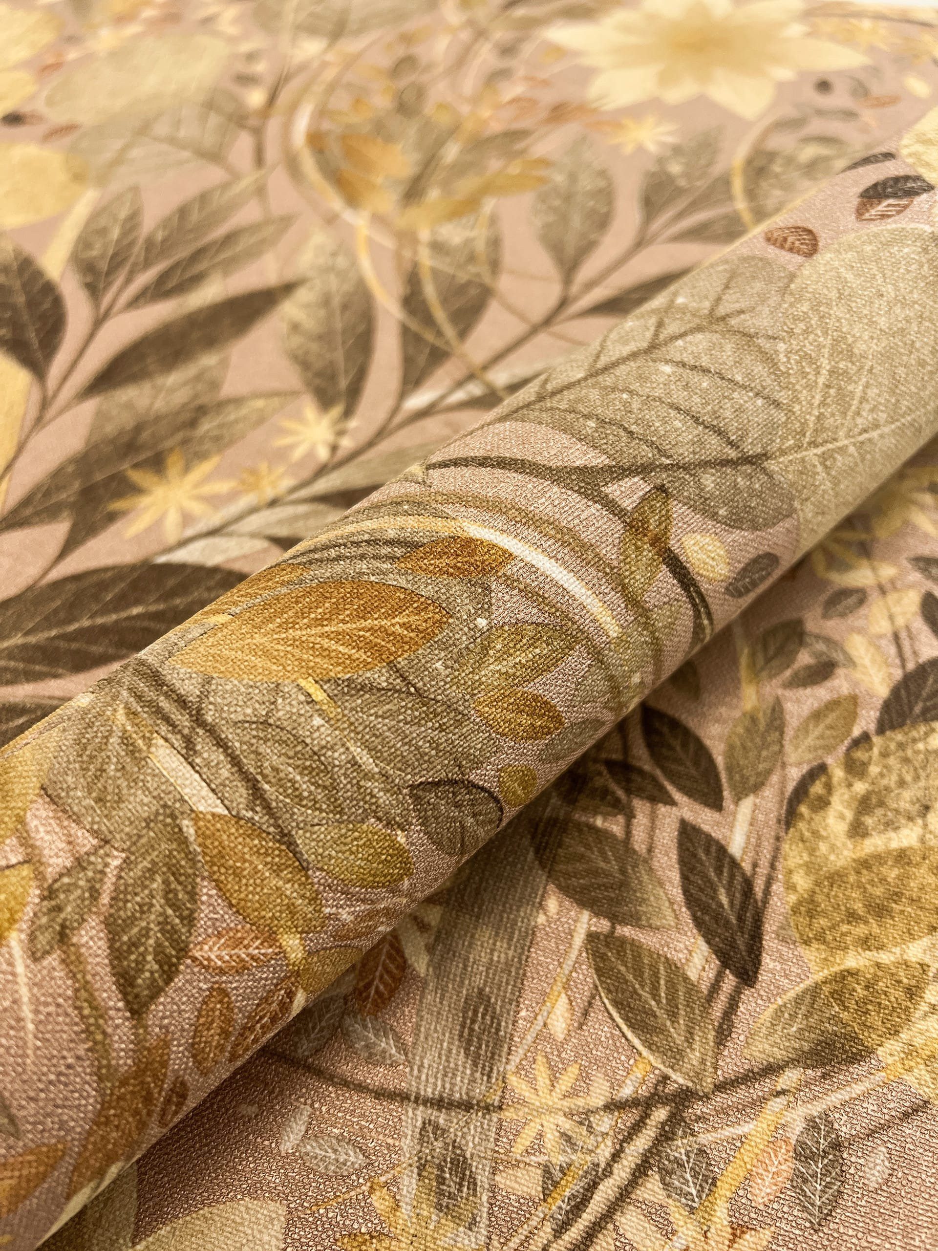 Newroom Vliestapete Amelle Ocker Tapete Mustertapete Blumen, Blätter, Flora günstig online kaufen