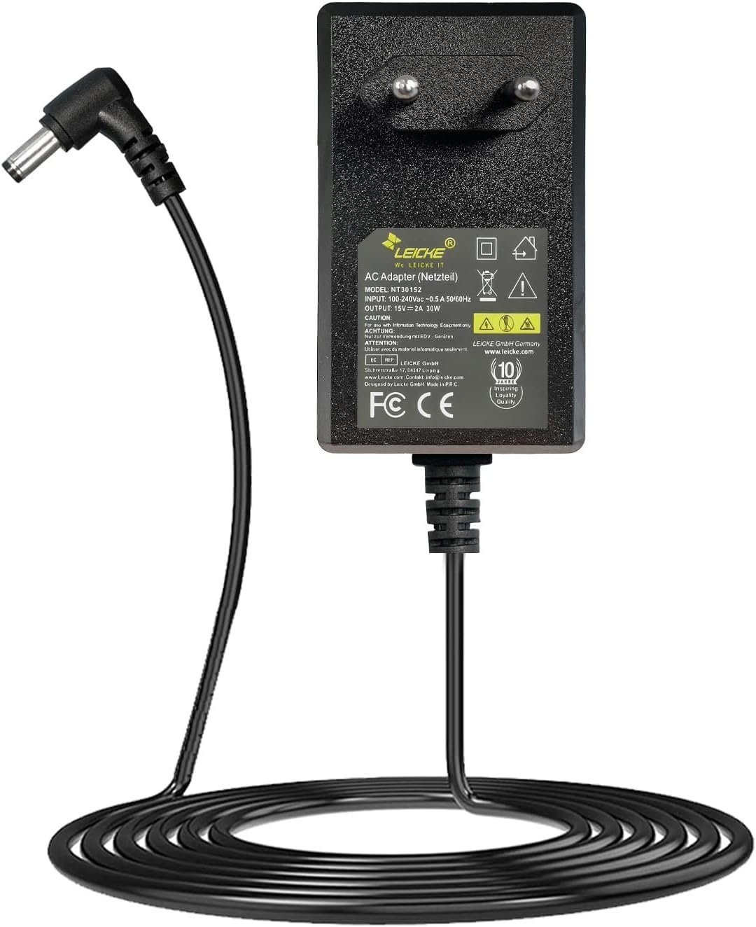 Leicke Netzteil 14V 1,7A 15V 2A 30W, für Mini Fernseher, Mobile Festplatte Universal-Netzteil (DVD,Wireless Audioequipment,Router,Switches,Trafo,Baugeräte 5.5* 2.5mm)